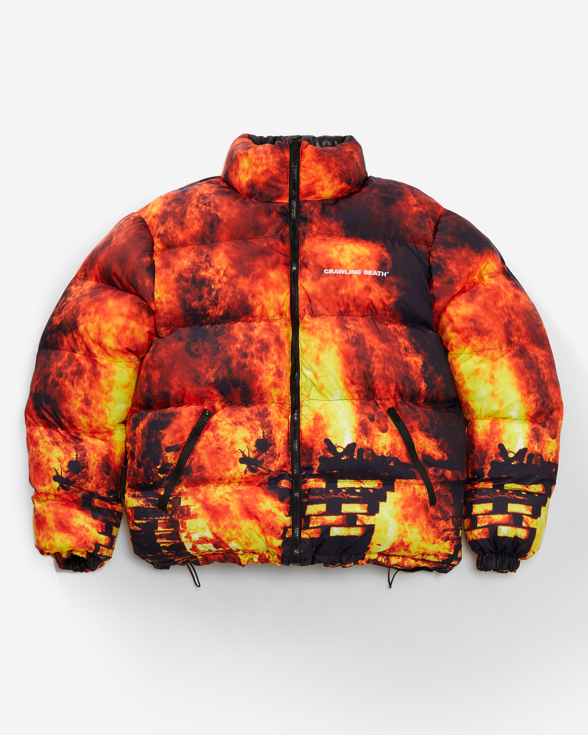 Flame Puffer Jacket | Crawling Death