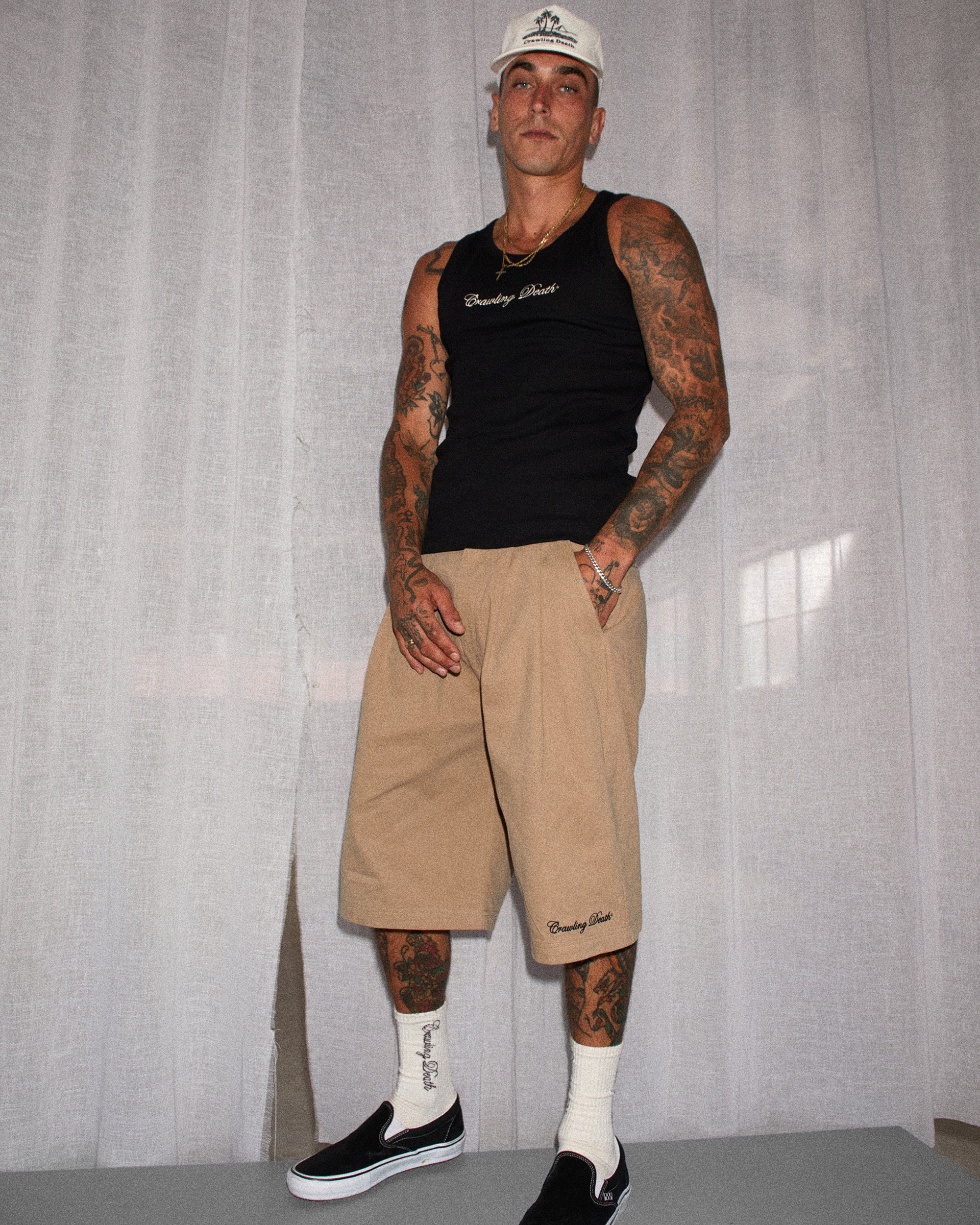 Pleated Shorts | Tan