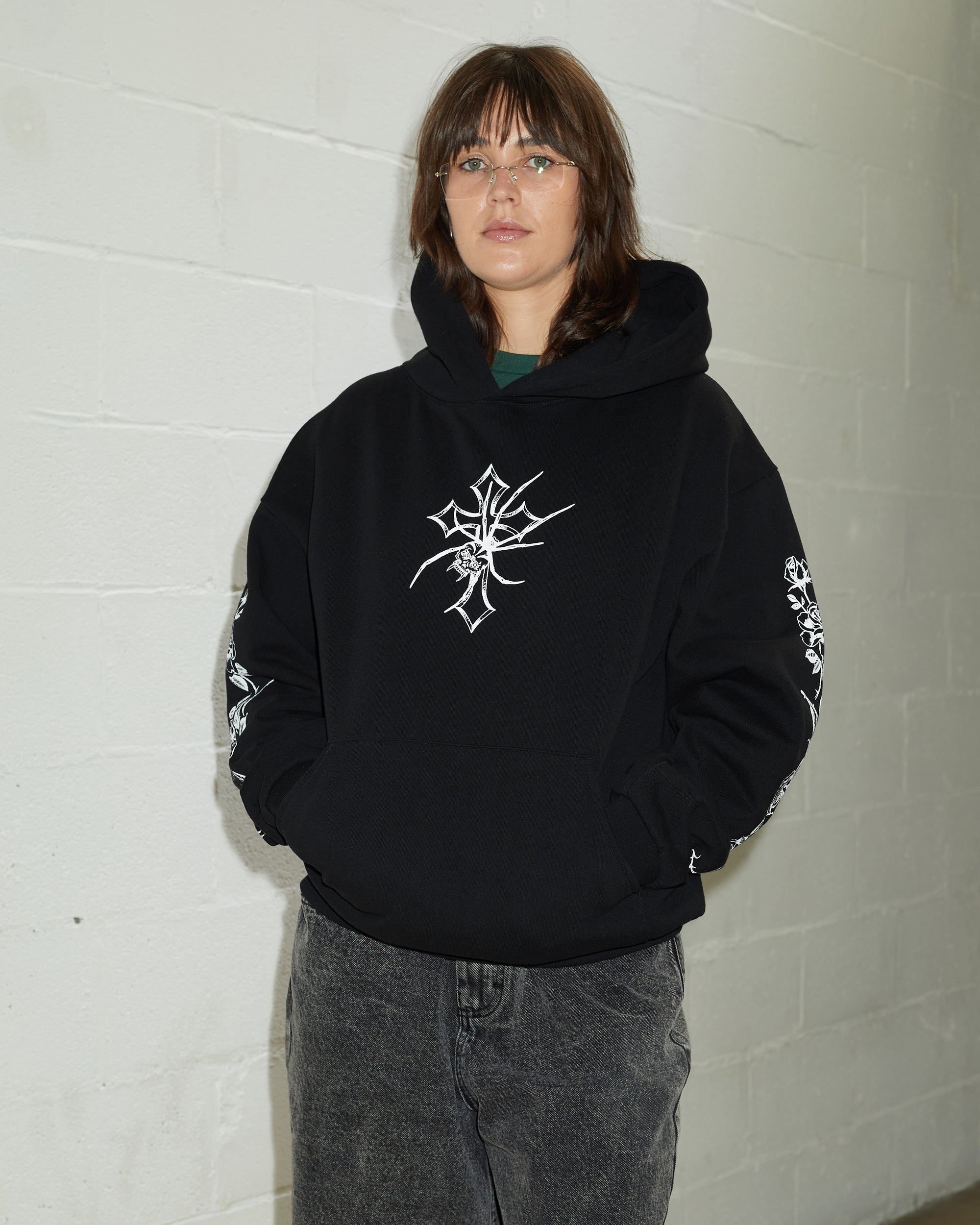 Spider Cross Heavy Hood | Black