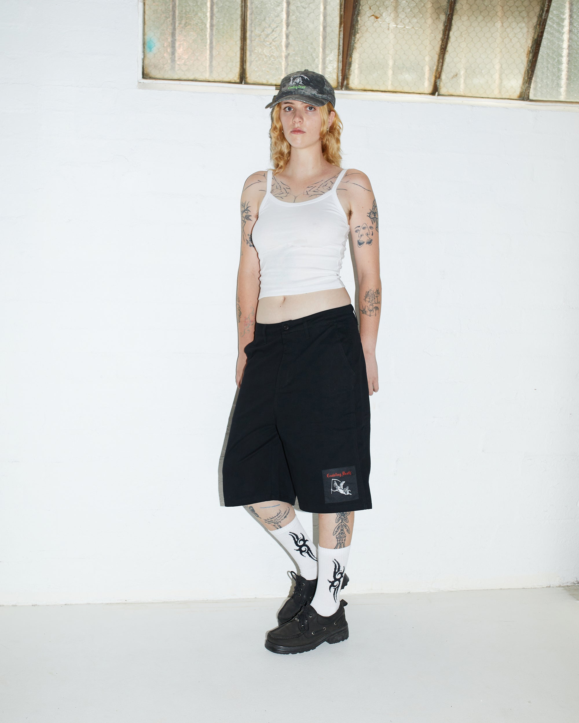 Death Angel Long Shorts | Black