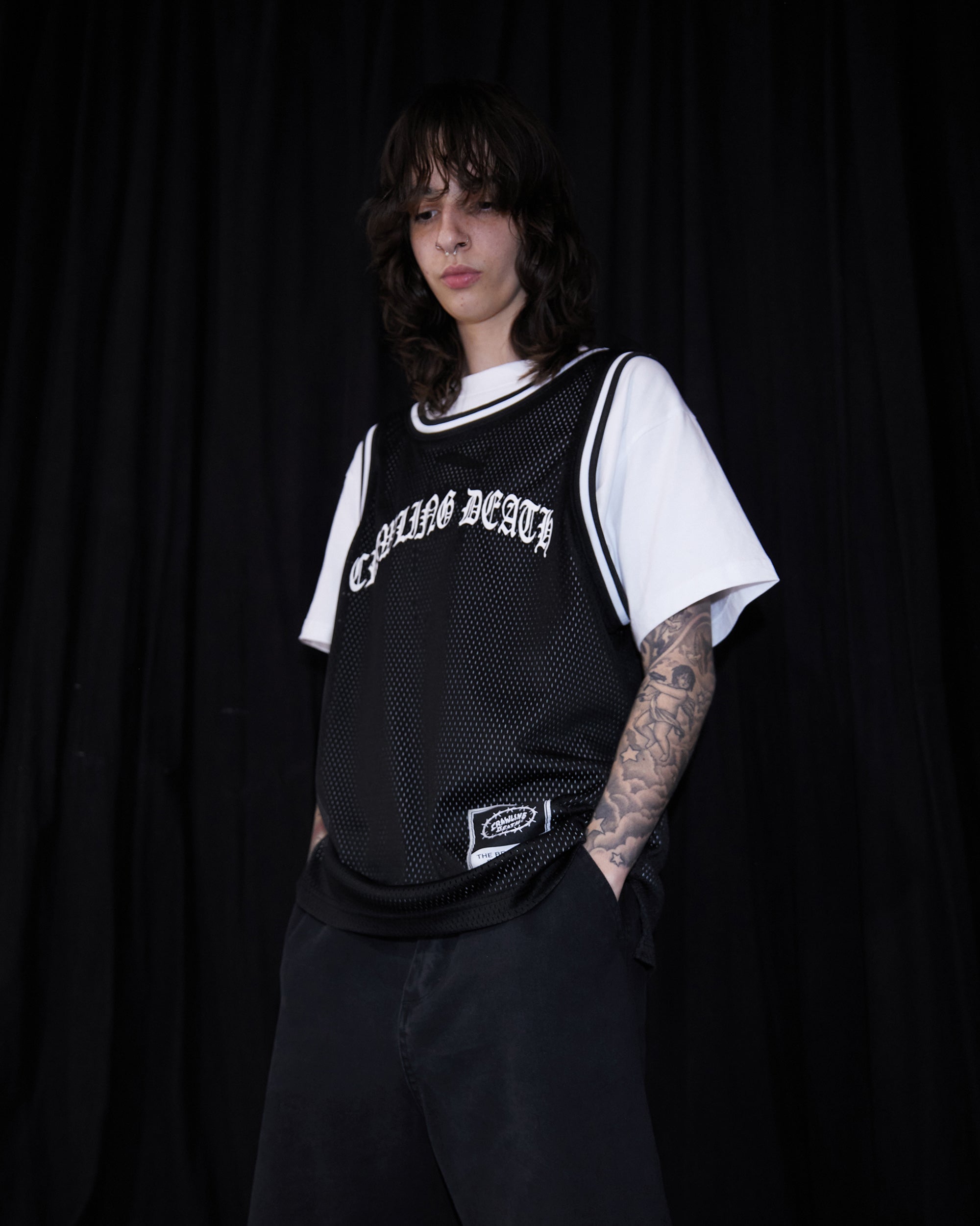 Mesh Basketball Jersey | Black