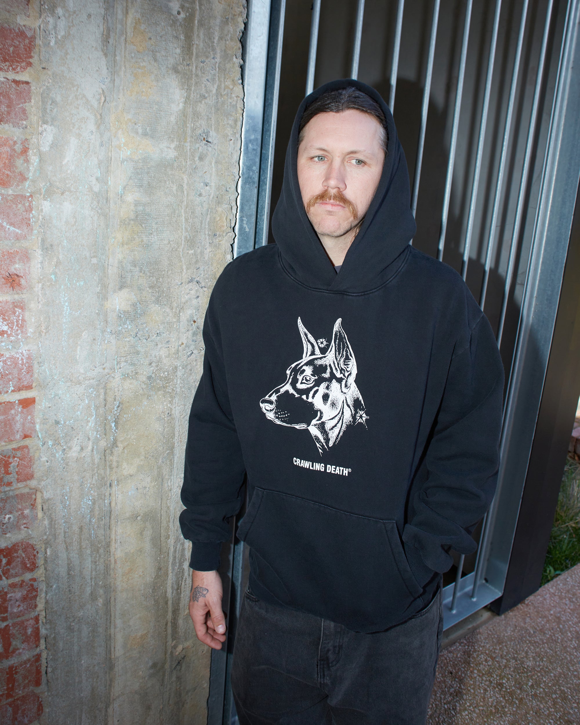 Dog Hood Washed Black | Spider Sinclair