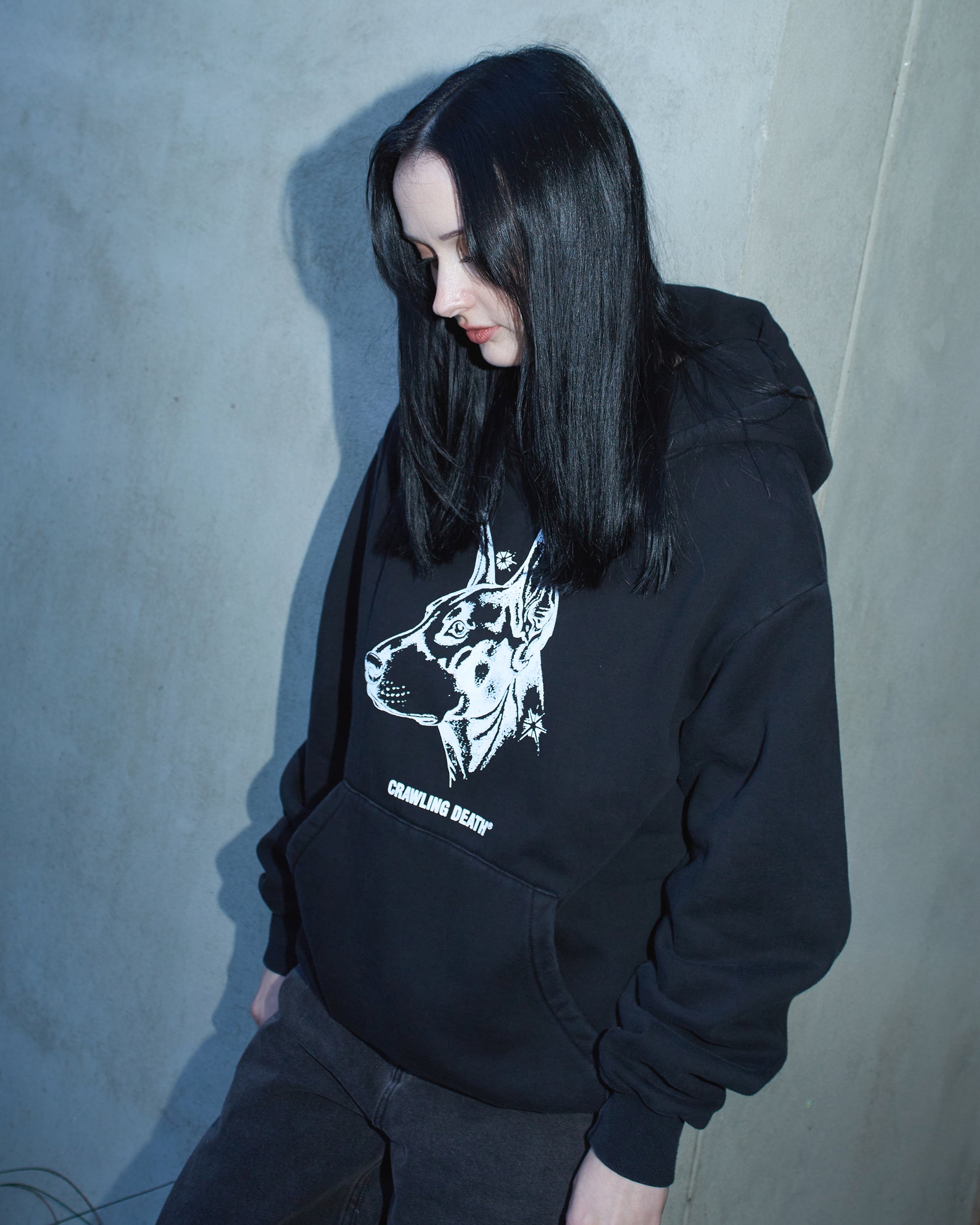 Dog Hood Washed Black | Spider Sinclair