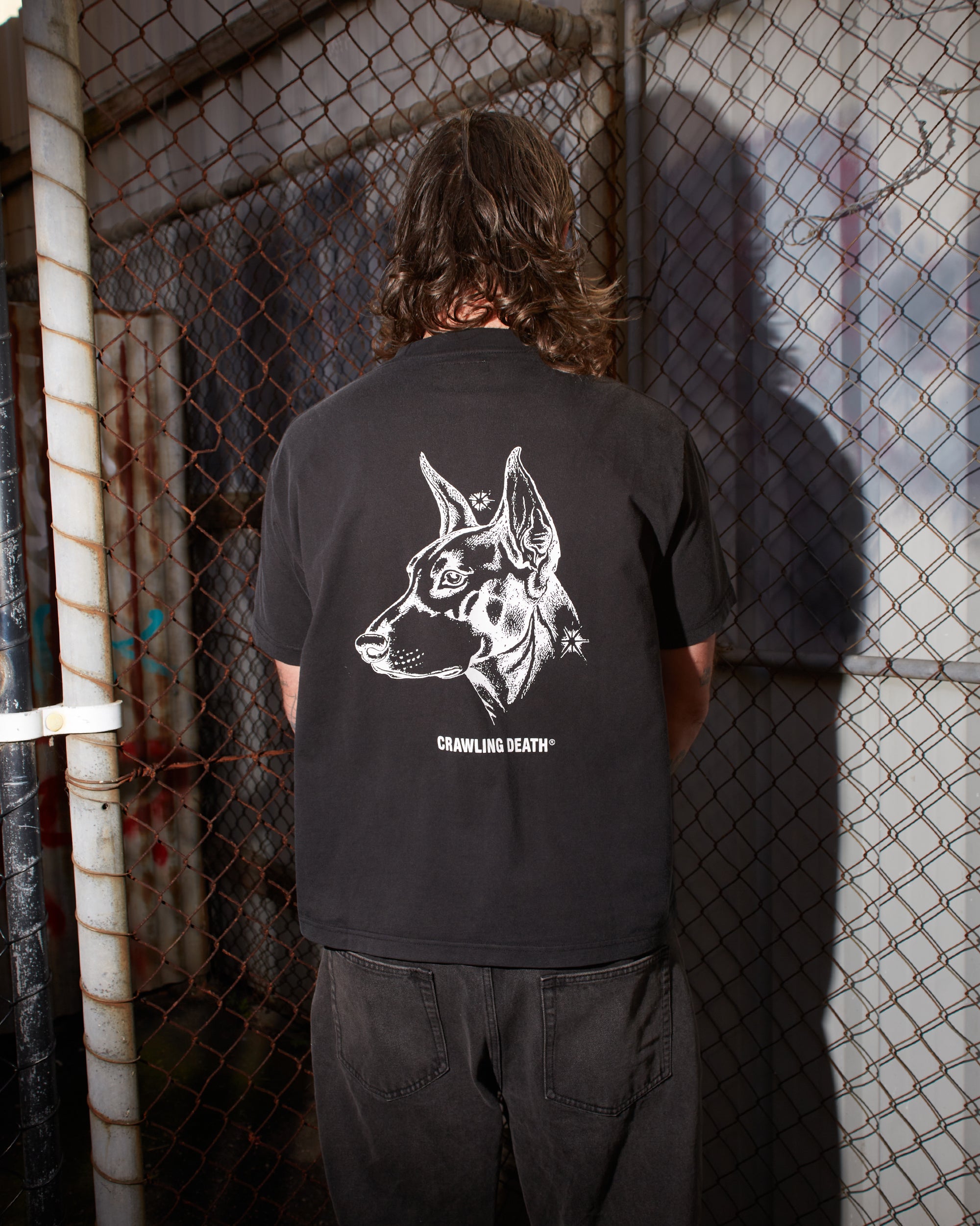 Dog Pocket Tee Washed Black | Spider Sinclair
