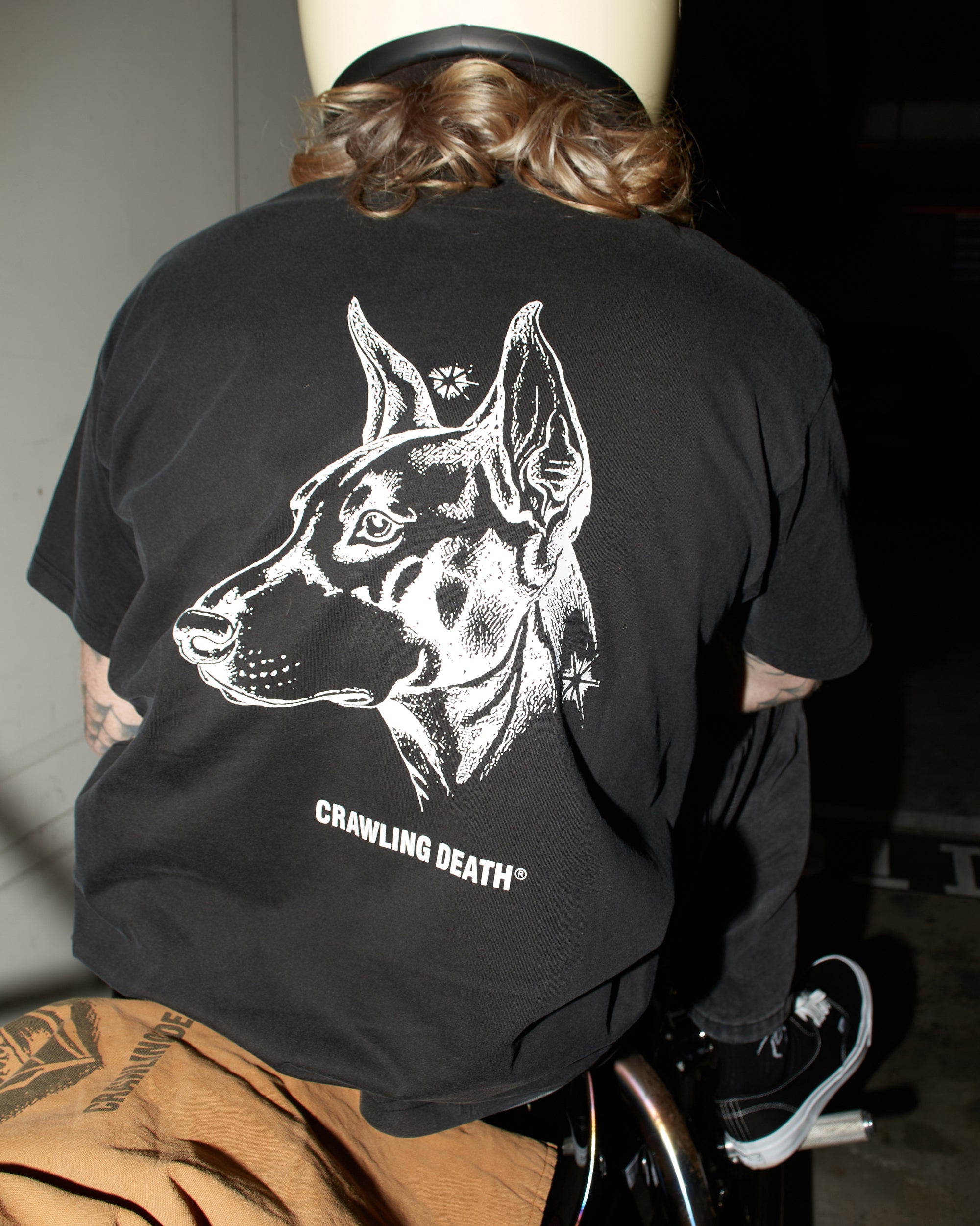 Dog Pocket Tee Washed Black | Spider Sinclair