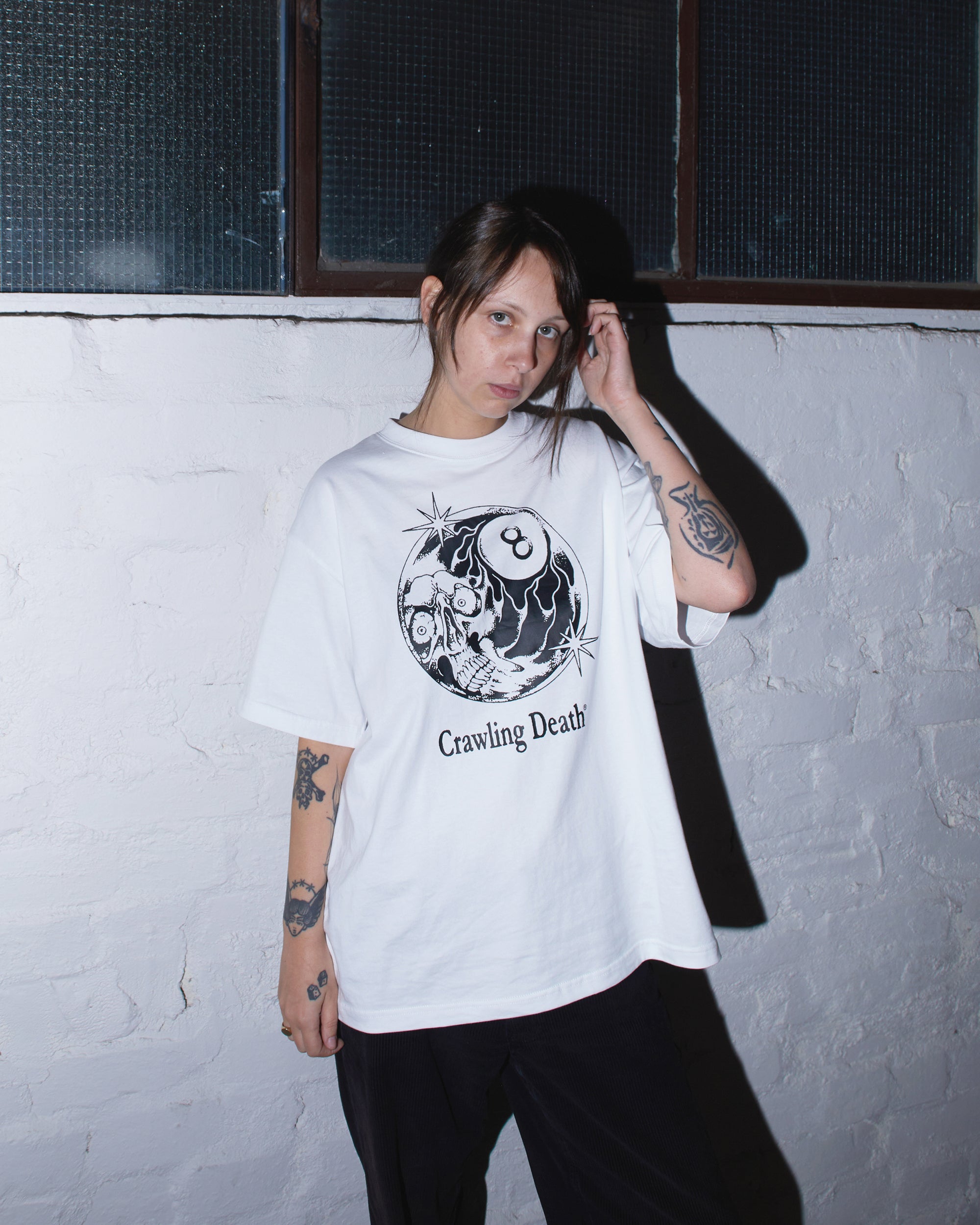 8 Ball Moon T-Shirt | White