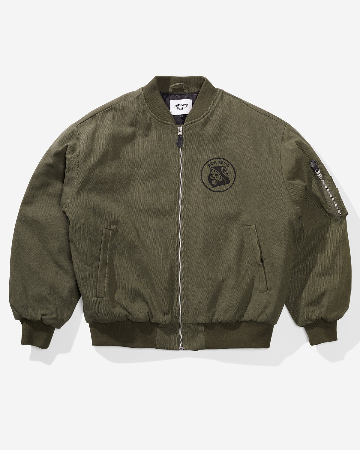 Nevertheless Jacket Nevermind Bomber Jacket | Green | Crawling Death