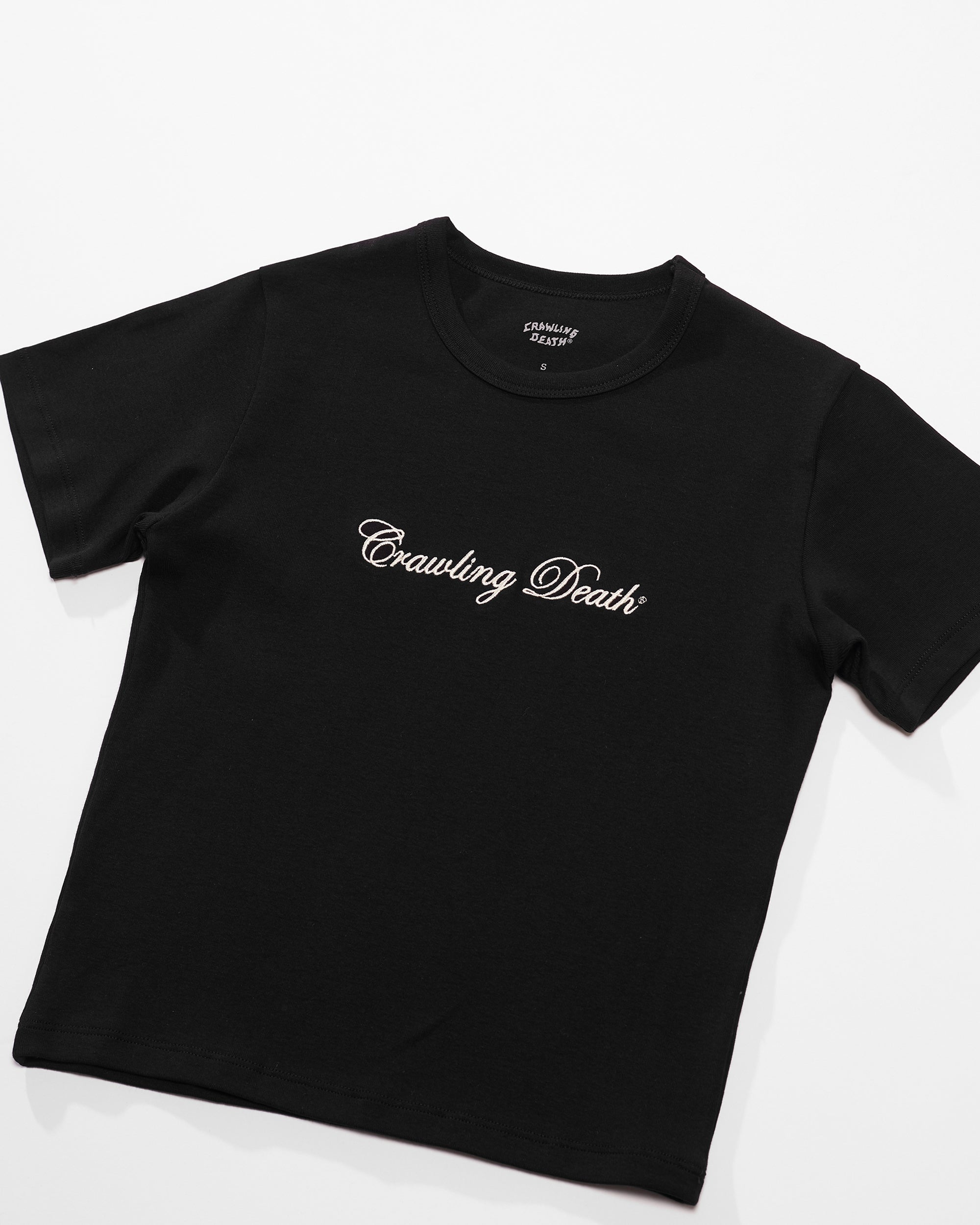 Script Baby Tee | Black