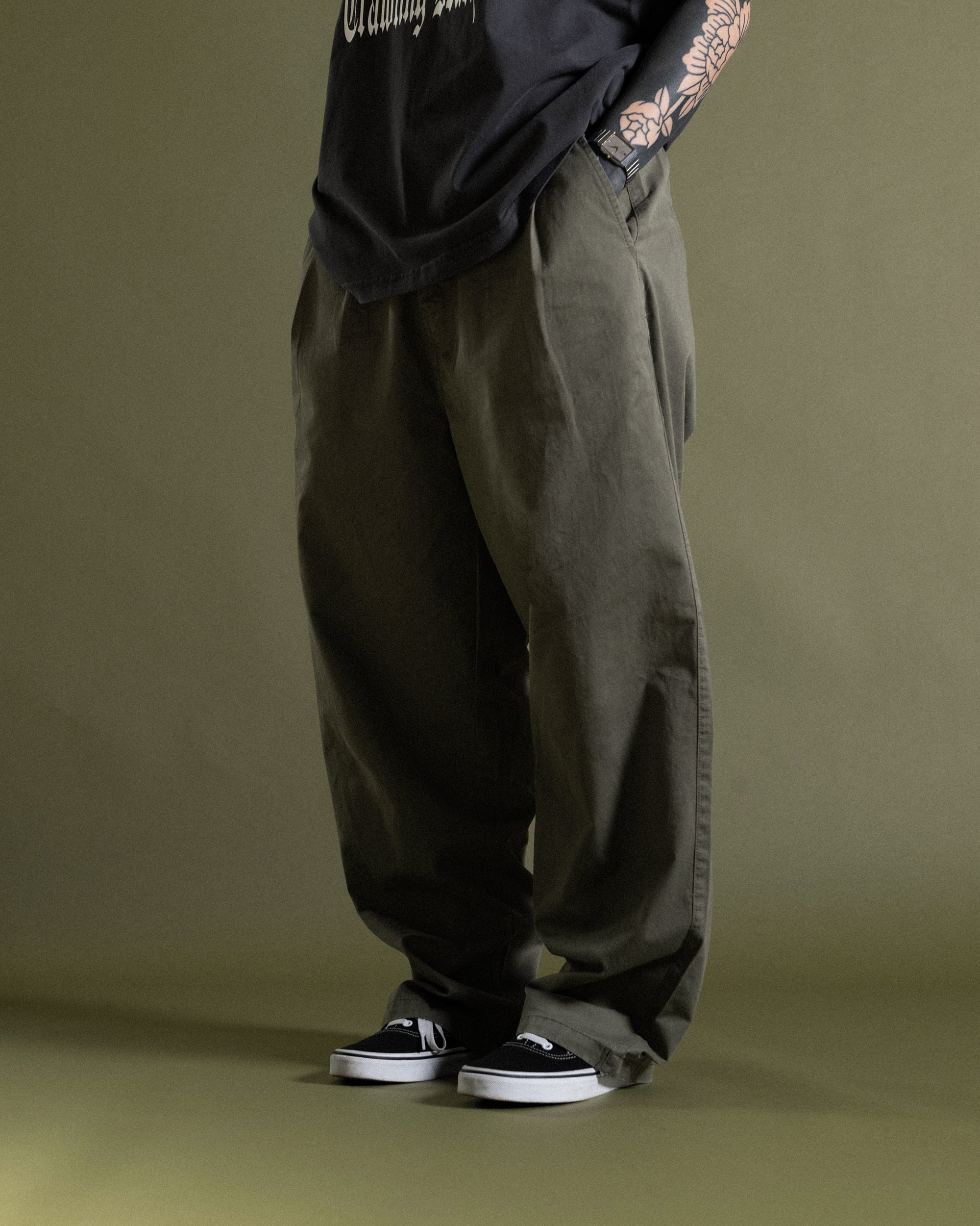 Heritage Pleated Pants | Light Green