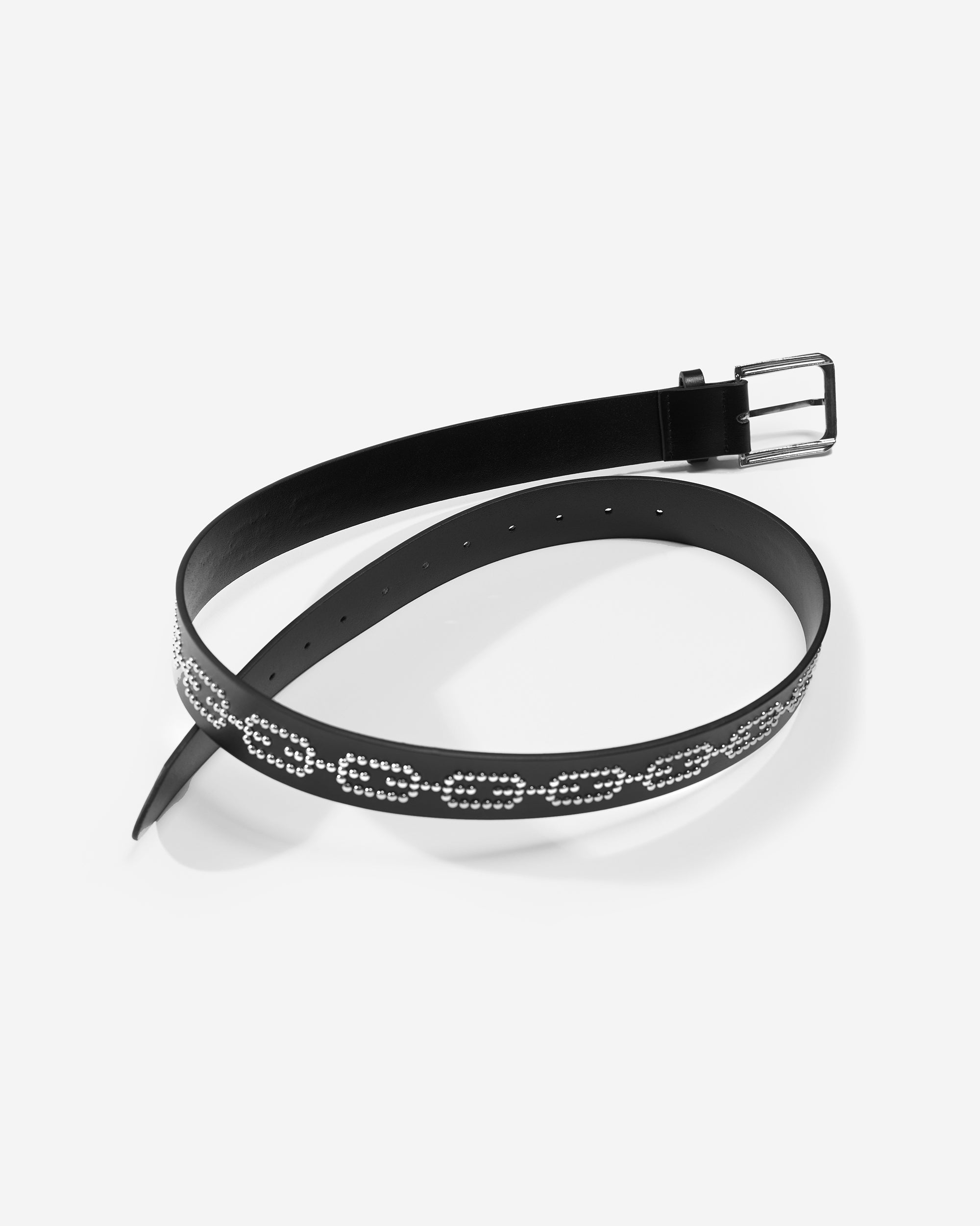 Chain Studs Belt | Leather