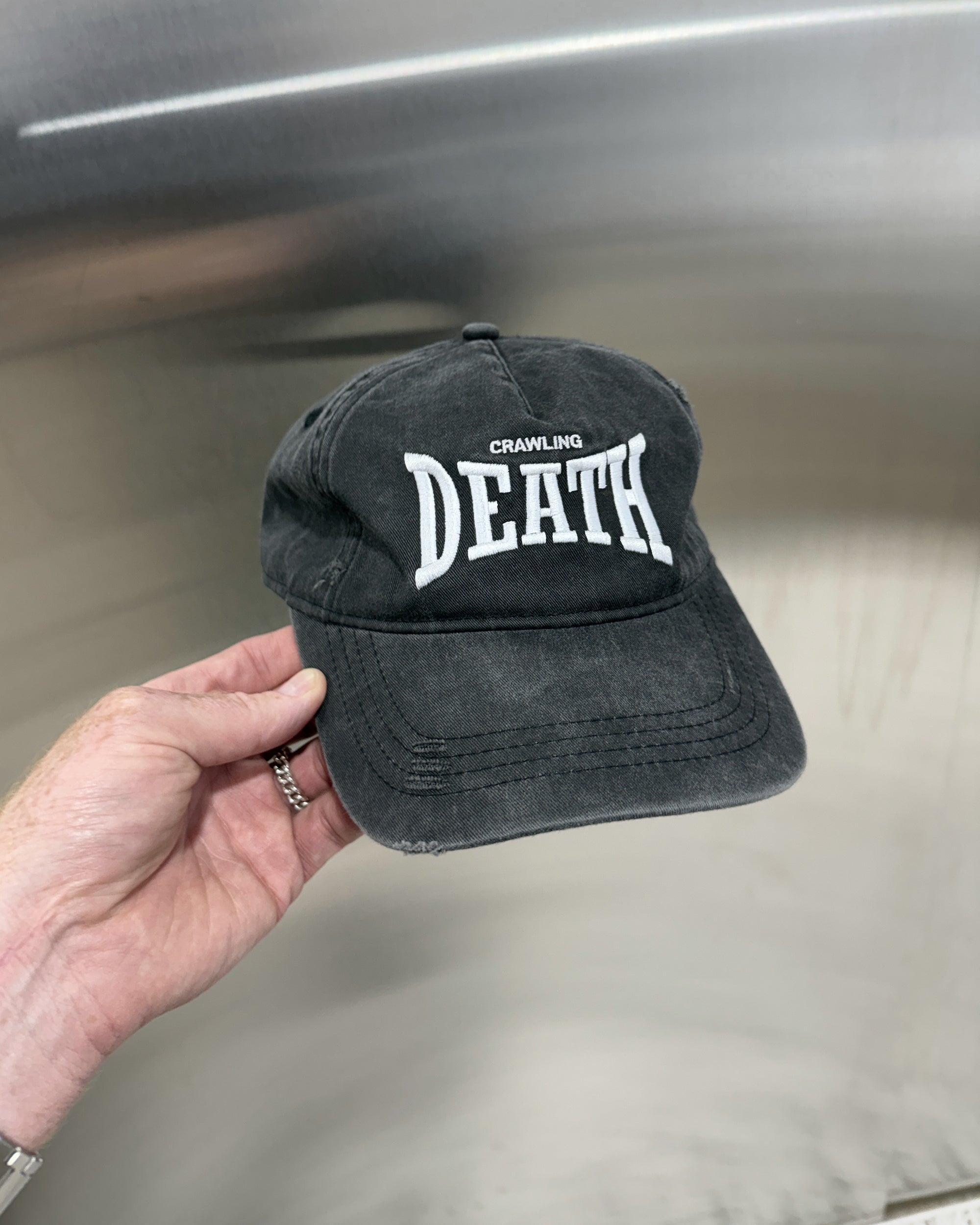 Curve Logo Cap | Washed Black
