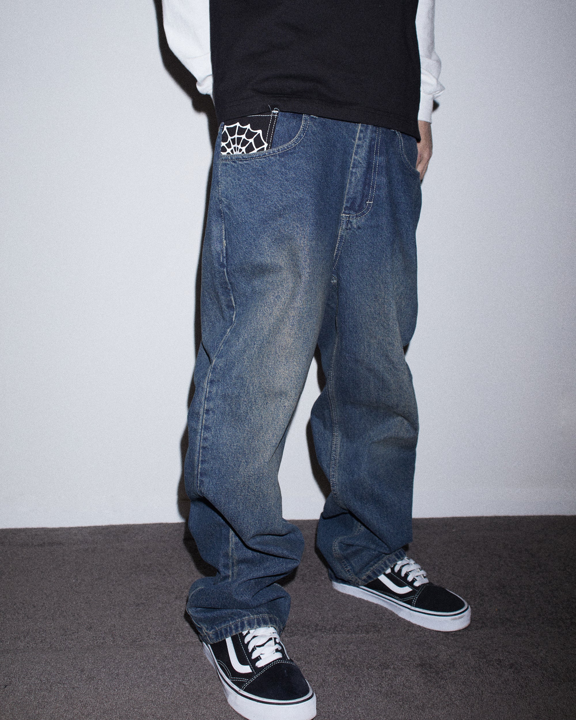 Web Denim Jeans Vintage Wash