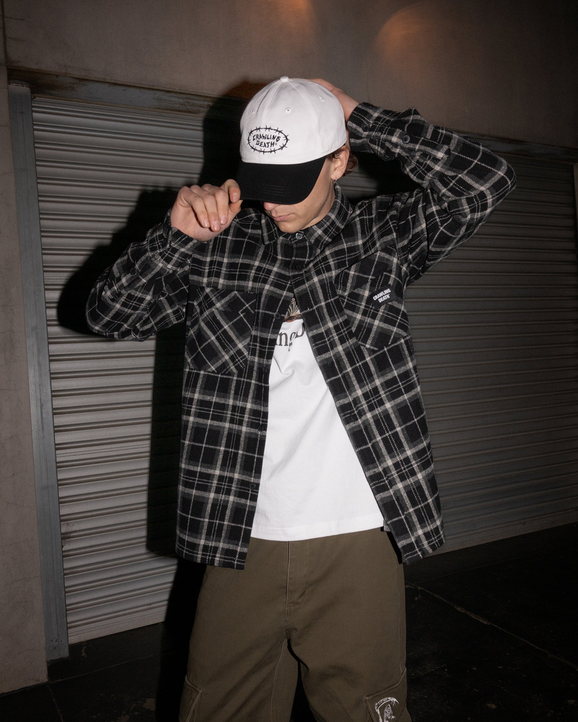 Barbed Logo Cap | Black White