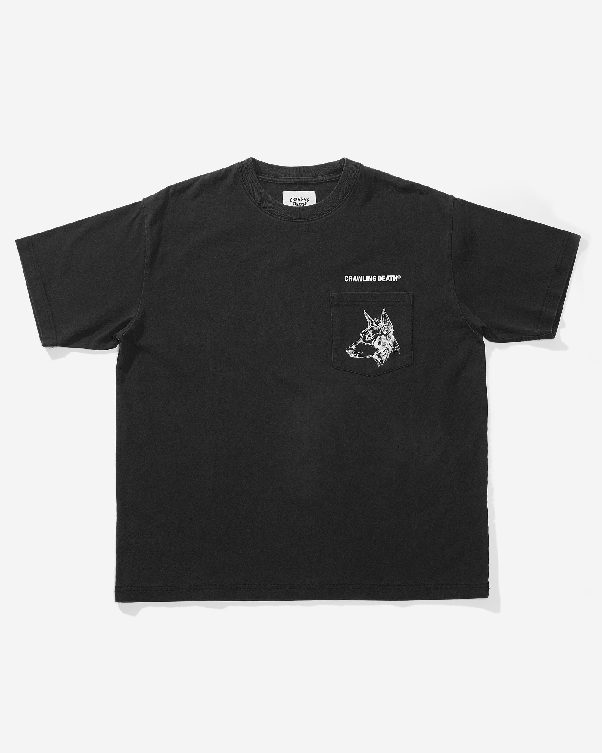 Dog Pocket Tee Washed Black | Spider Sinclair