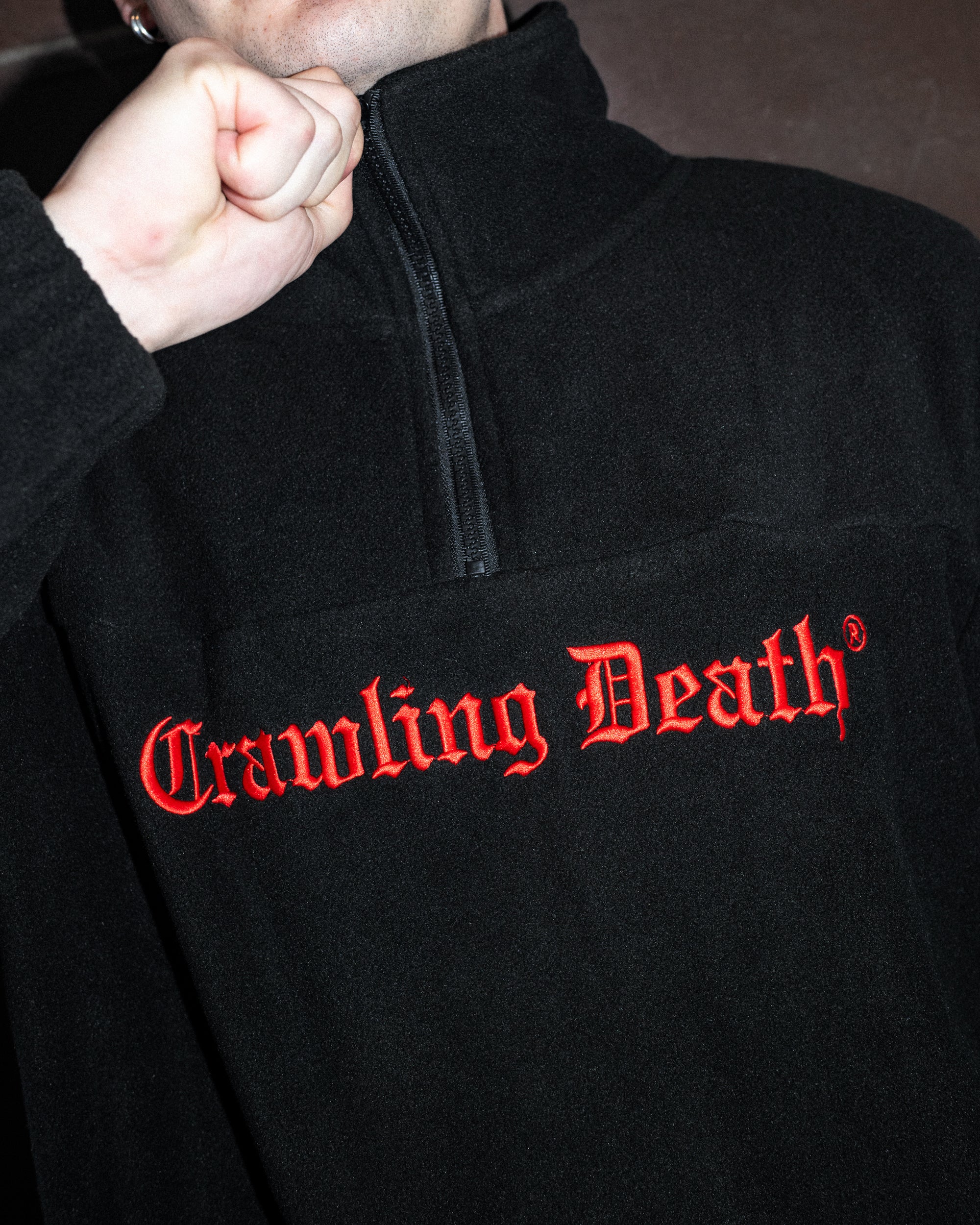 Gothic Polar Fleece | Black Red