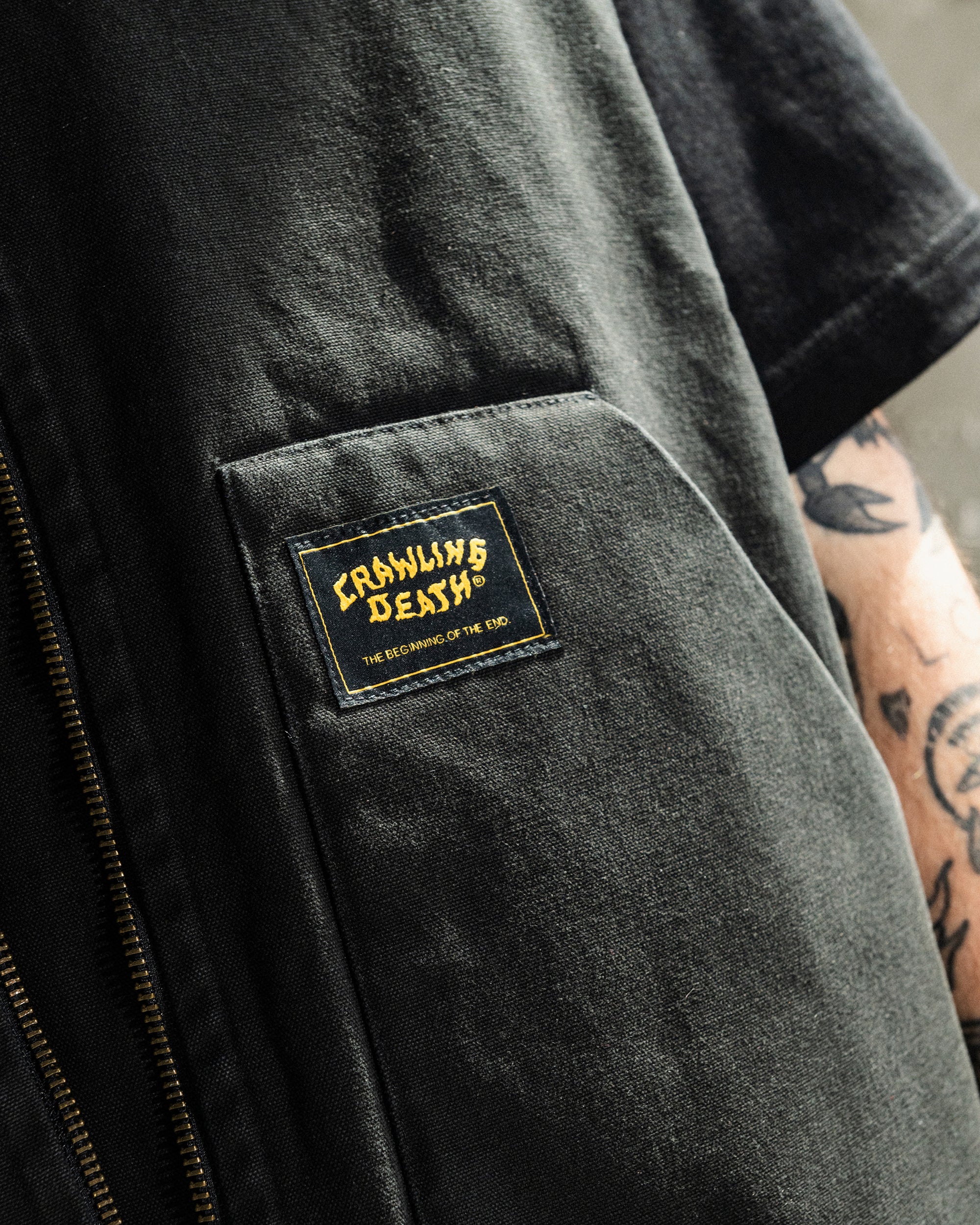 Heritage Canvas Vest | Black Overdye