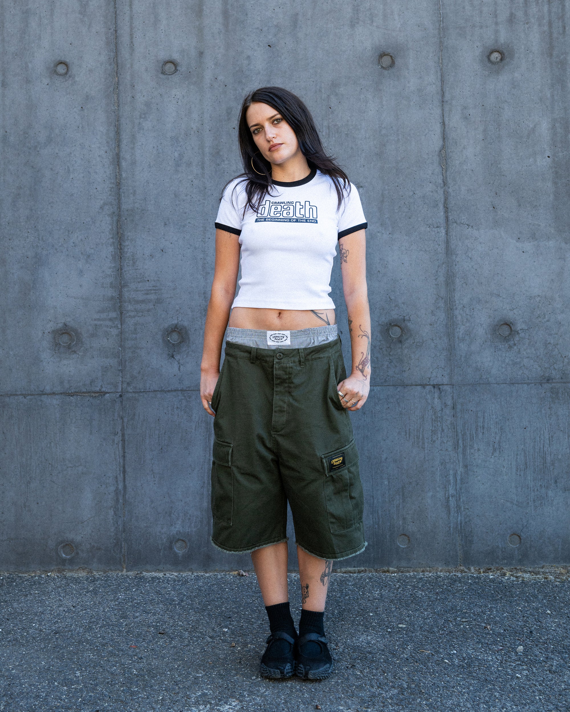 Disc Logo Baby Ringer | White