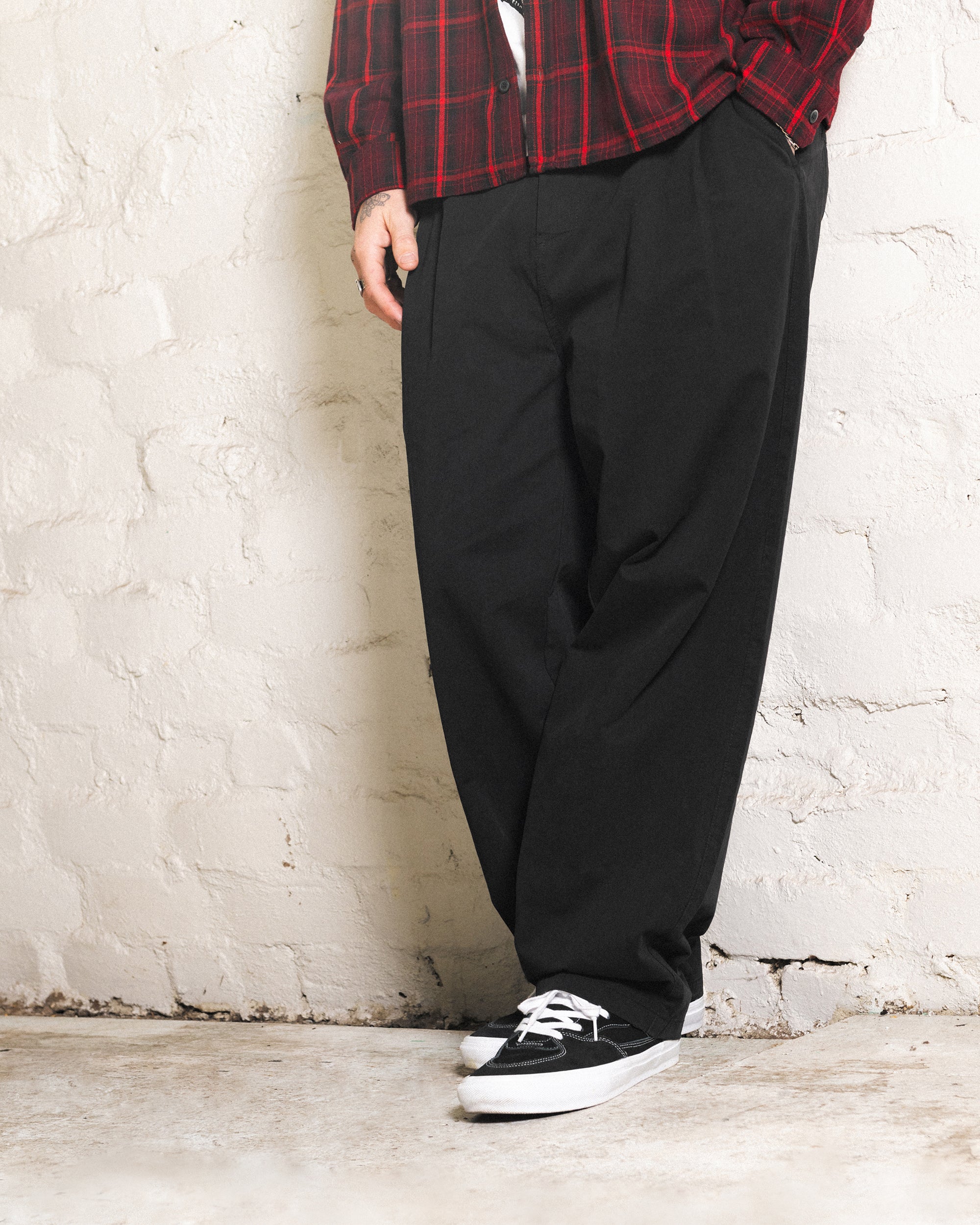 Heritage Pleated Pants | Black