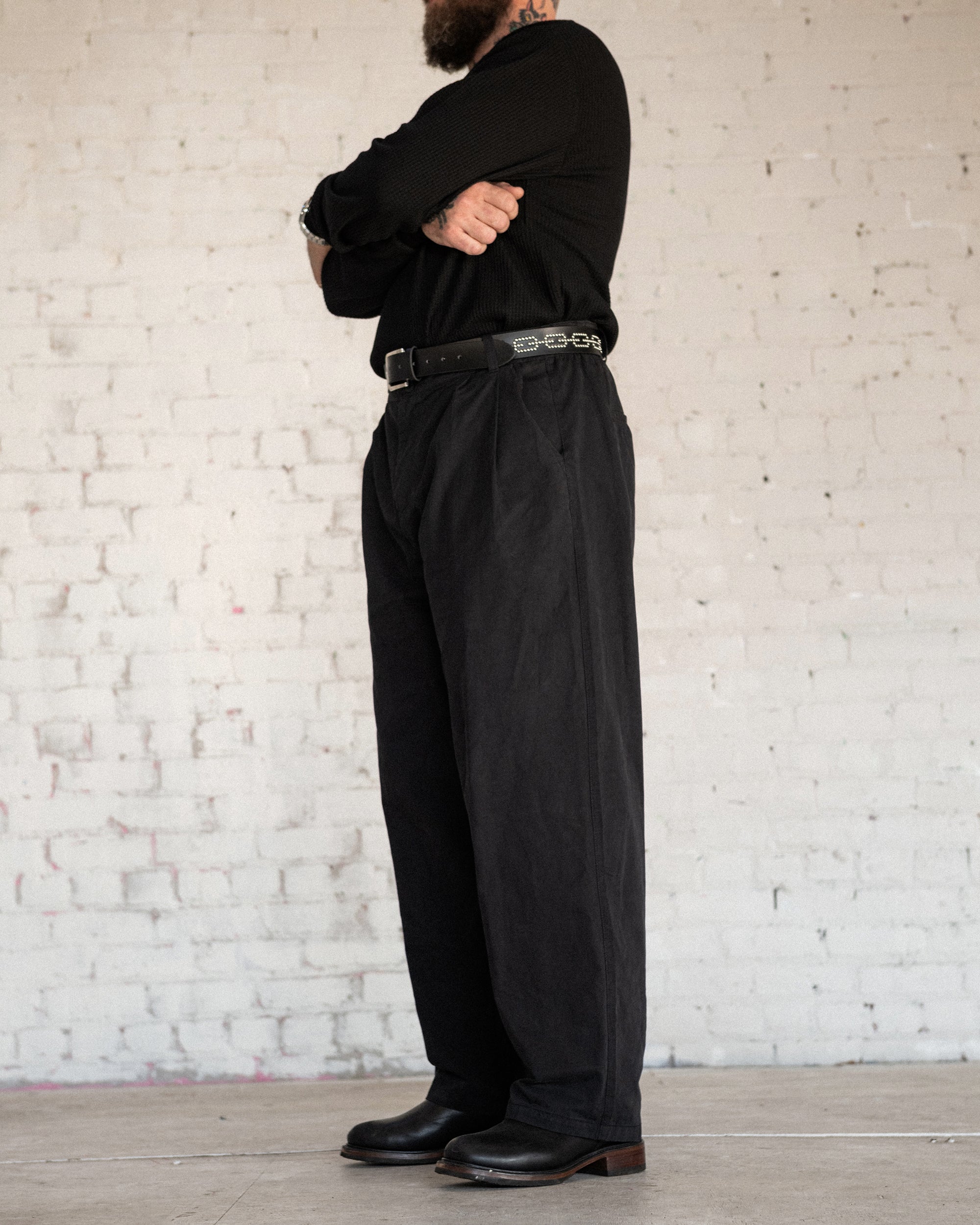 Heritage Pleated Pants | Black