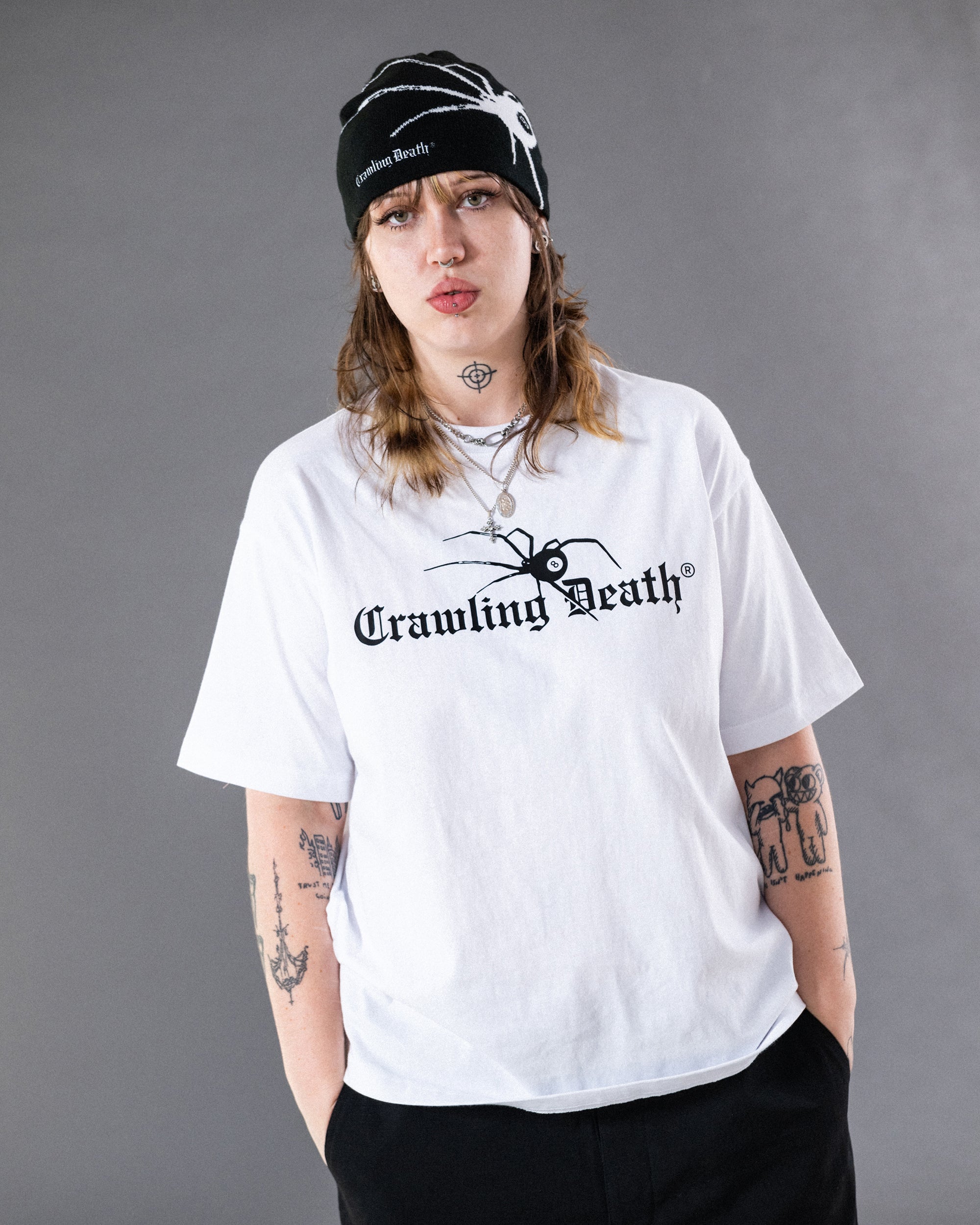 Spider 8 Ball T-Shirt | White