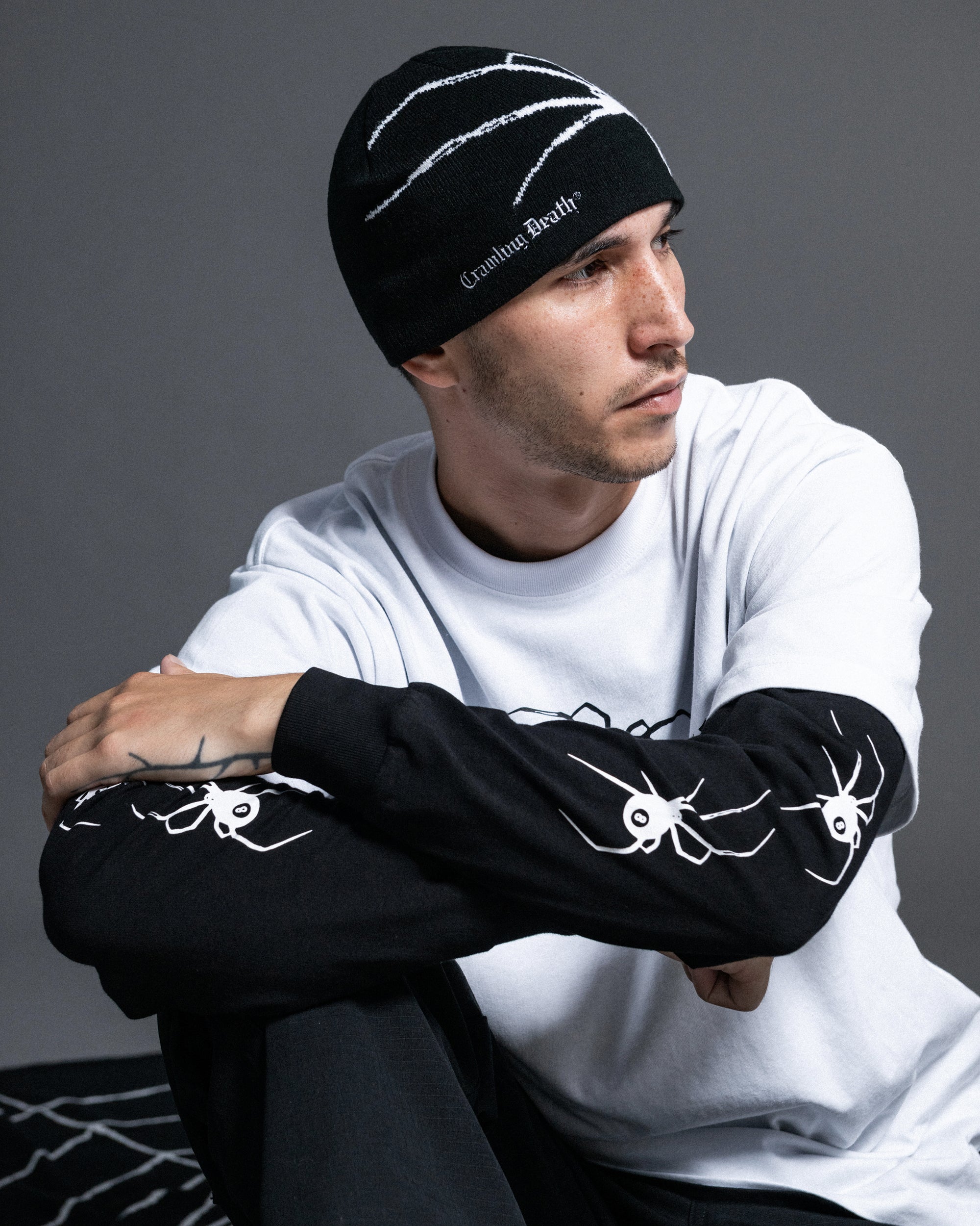 Spider 8 Ball Beanie | Black