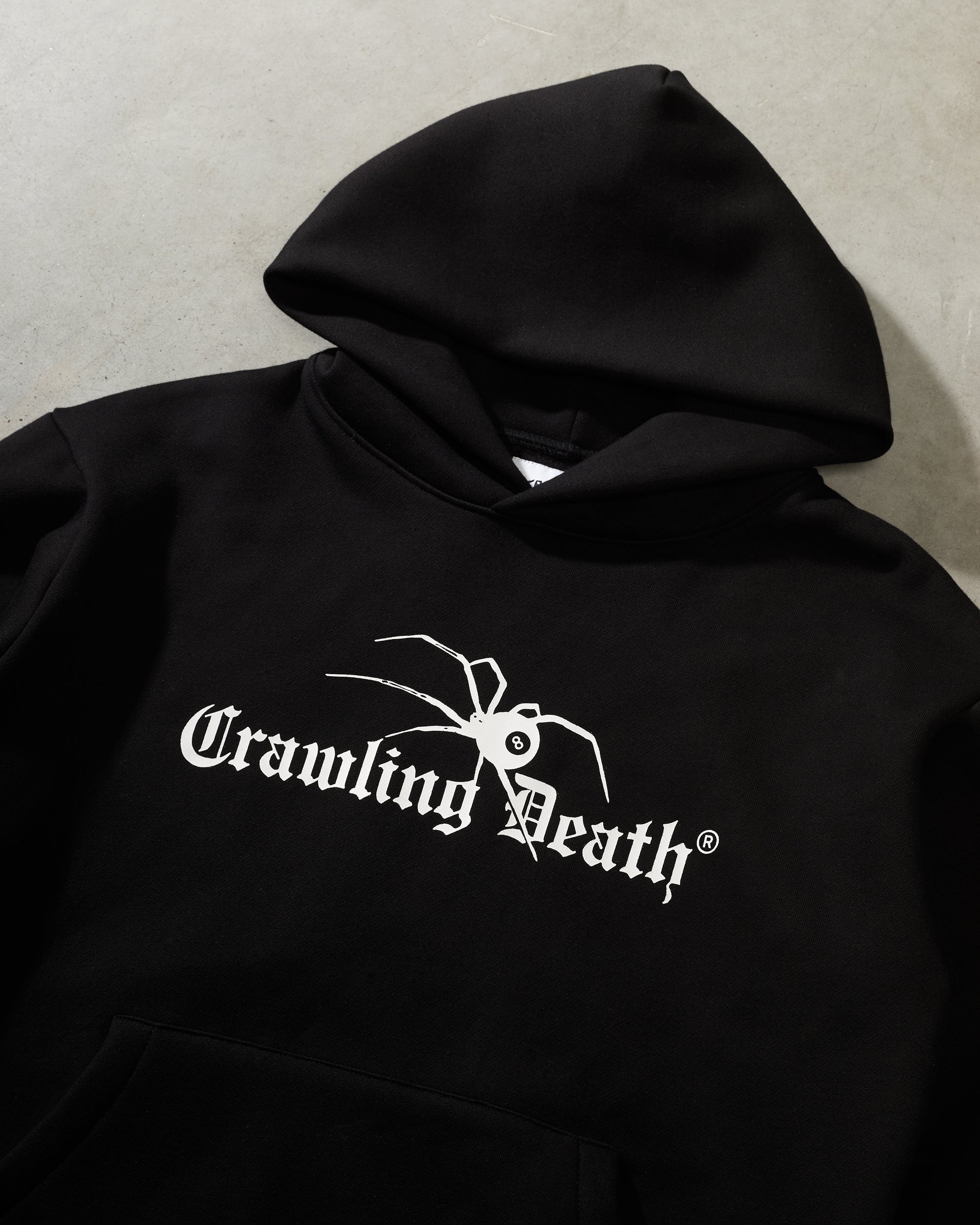 Spider 8 Ball Heavyweight Hood | Black