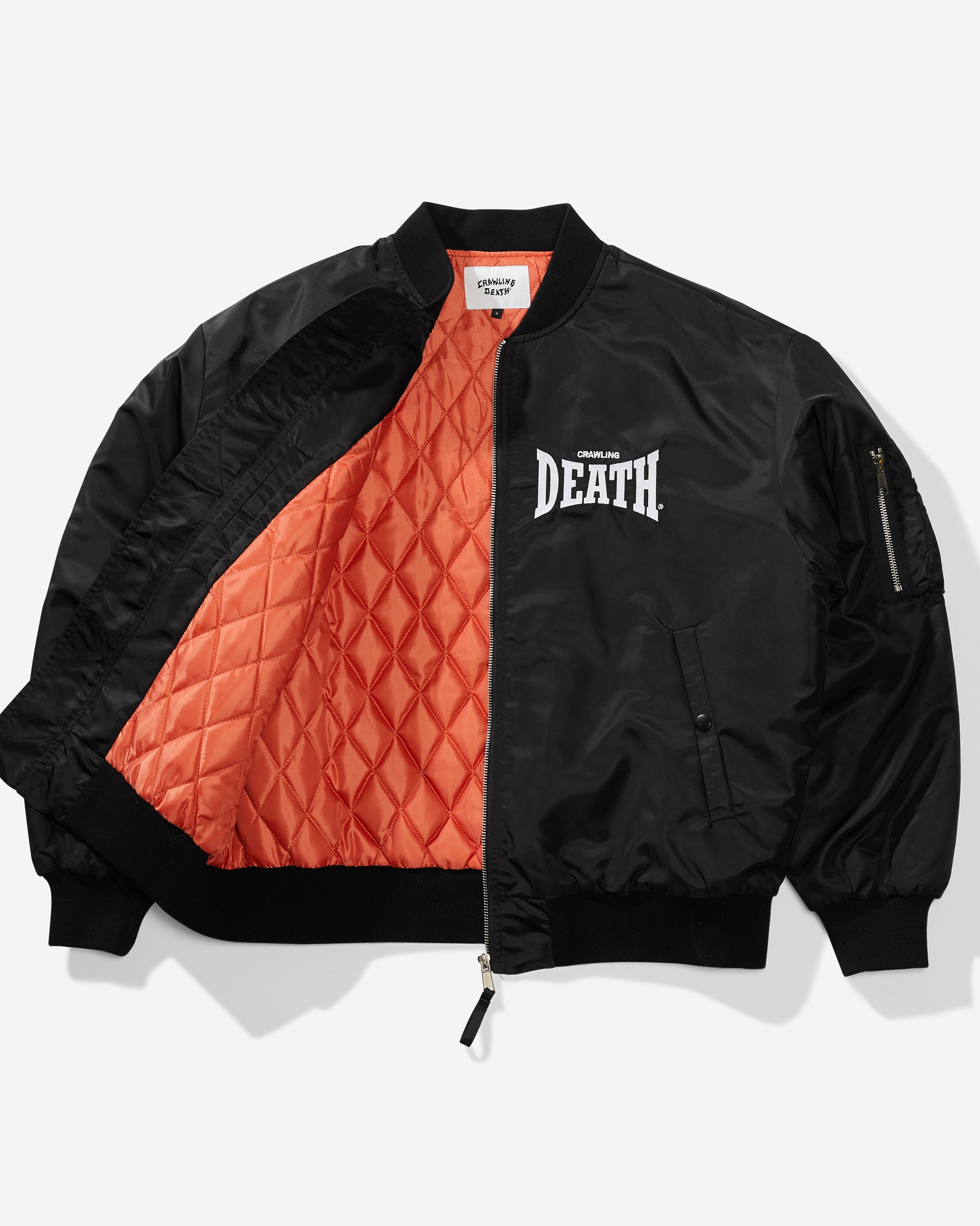 Curve Logo Bomber Jacket | Black