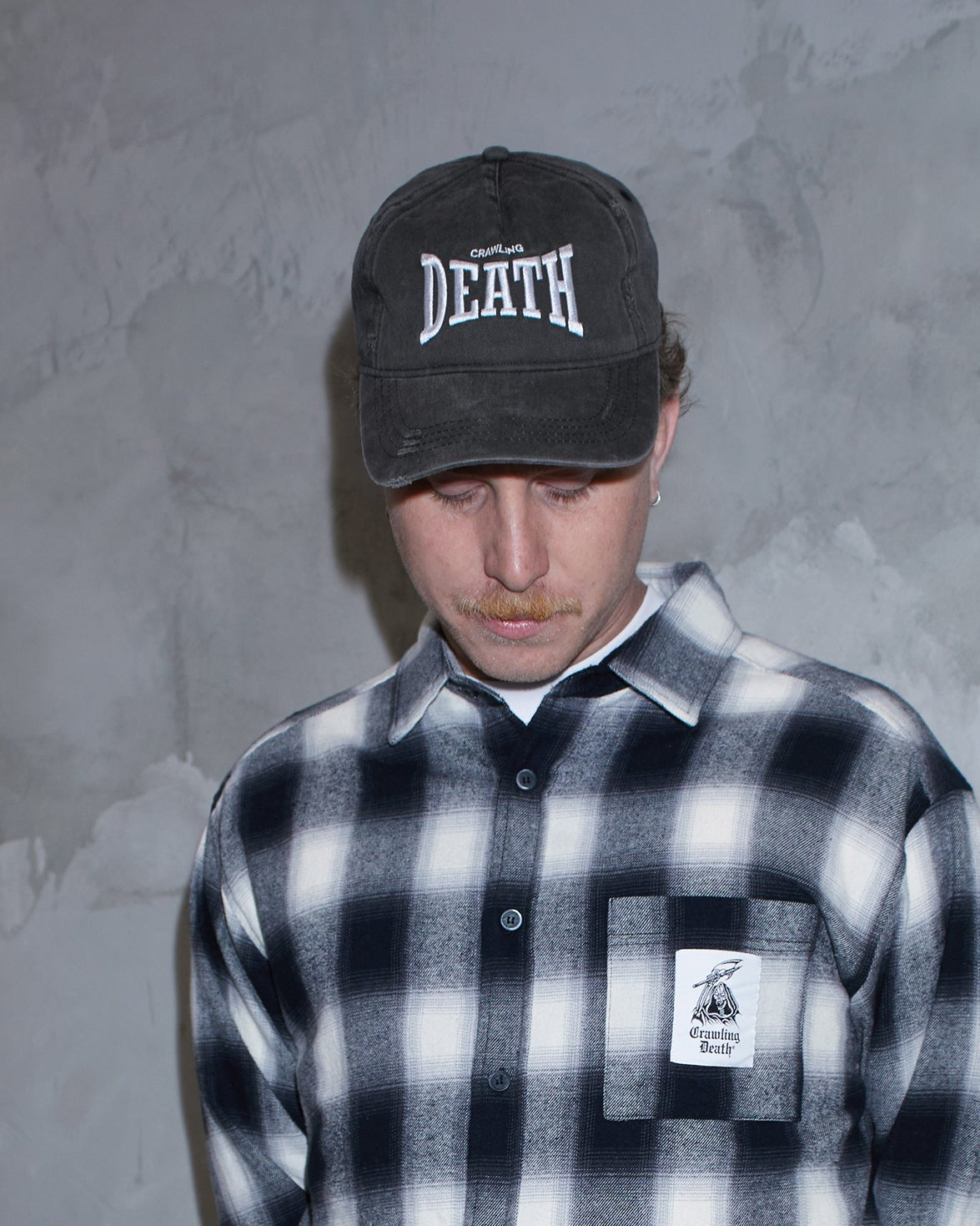 Curve Logo Cap | Washed Black