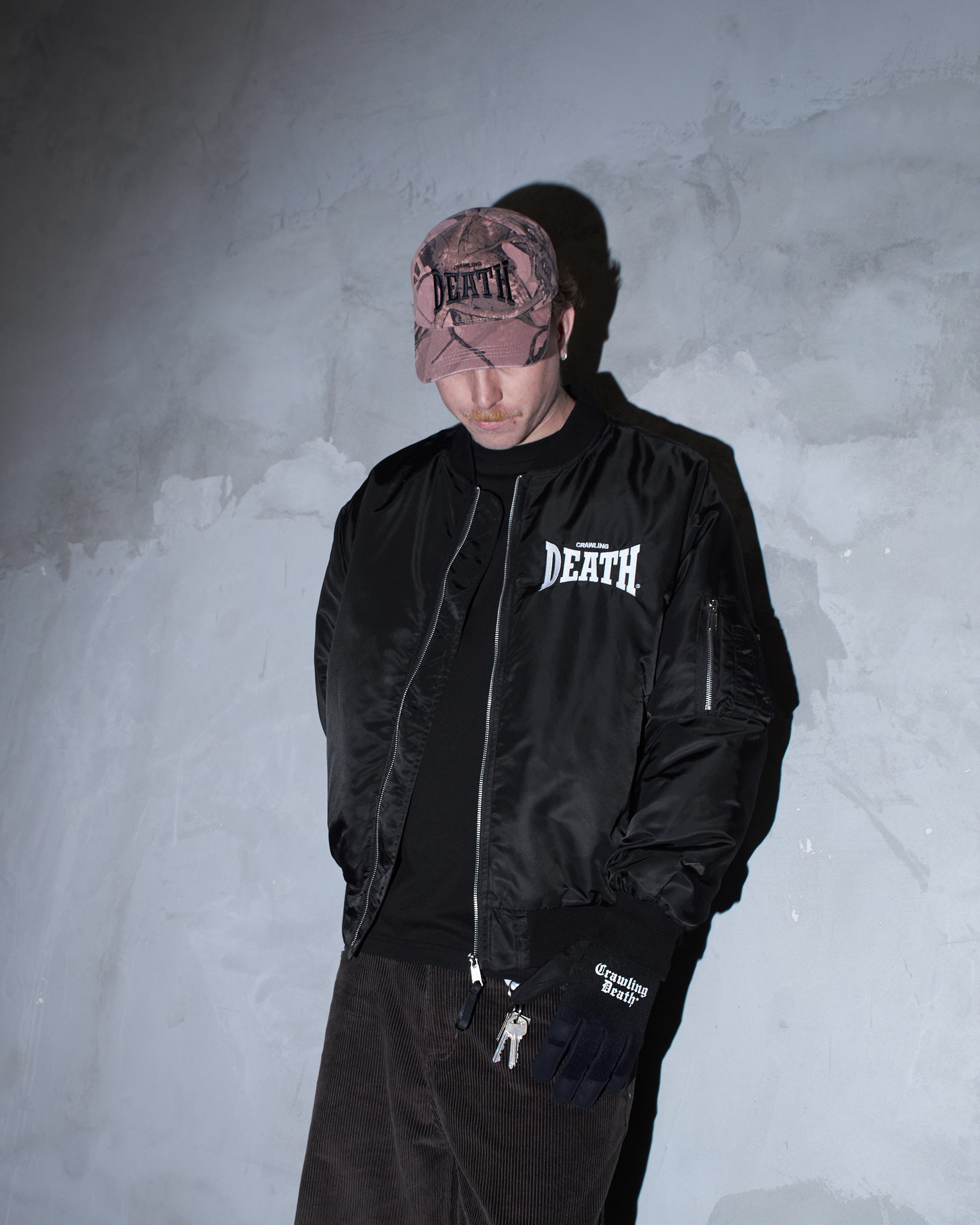 Curve Logo Bomber Jacket | Black