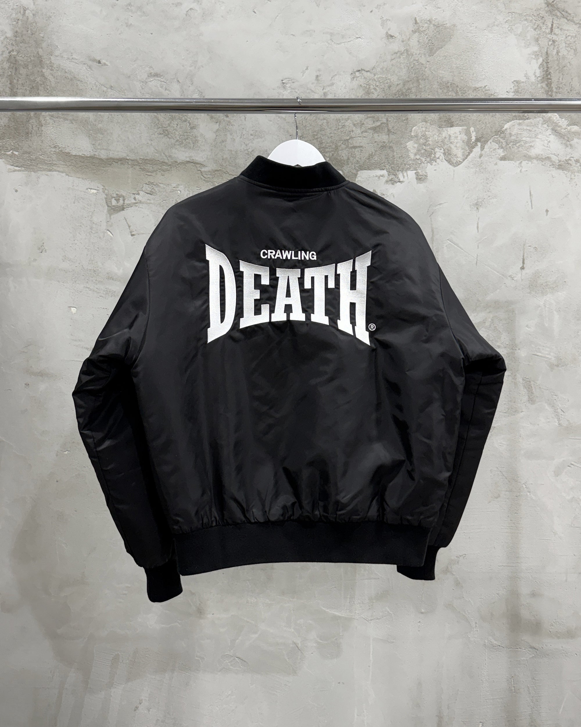 Curve Logo Bomber Jacket | Black