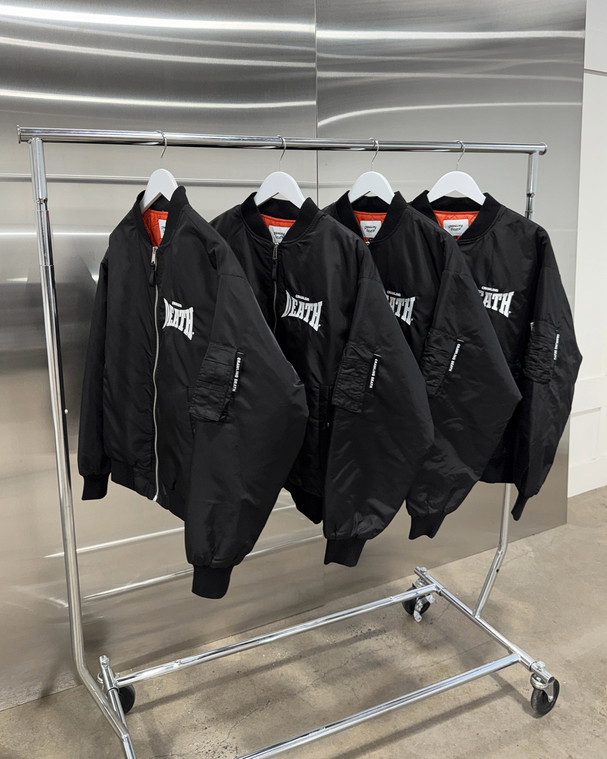 Curve Logo Bomber Jacket | Black