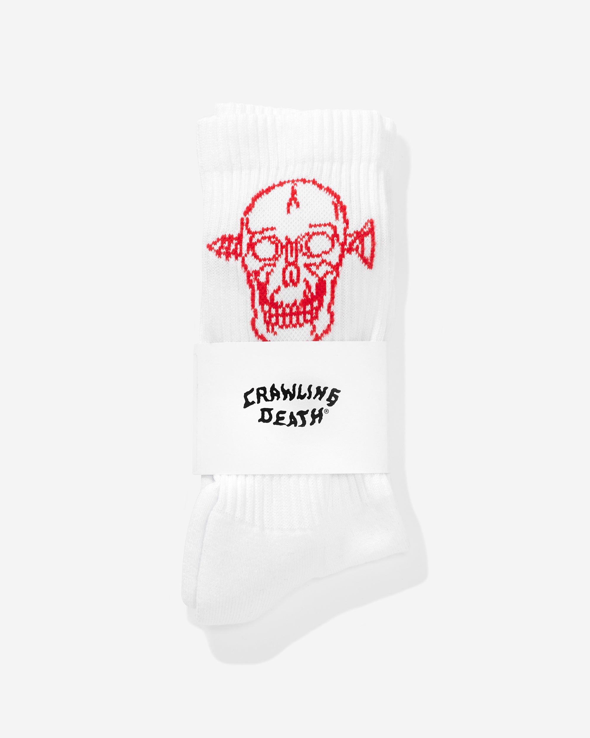 Screw Skull Socks | White