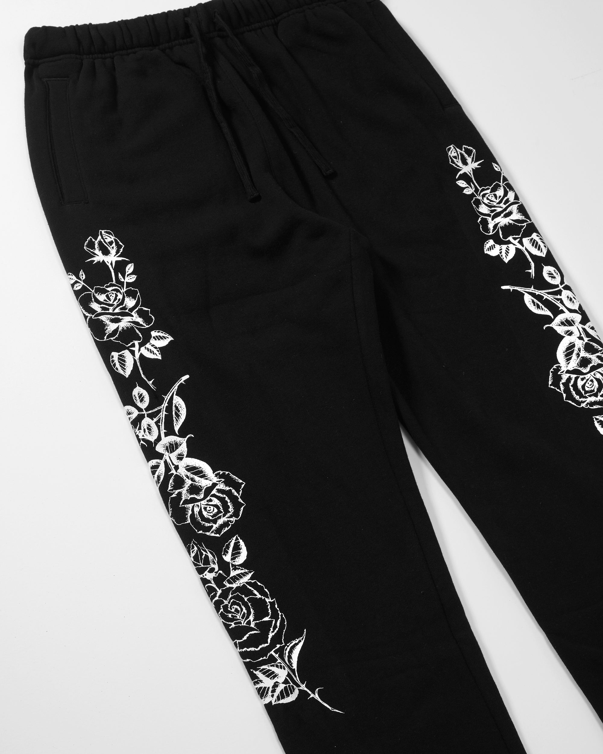 Roses Sweatpants | Black