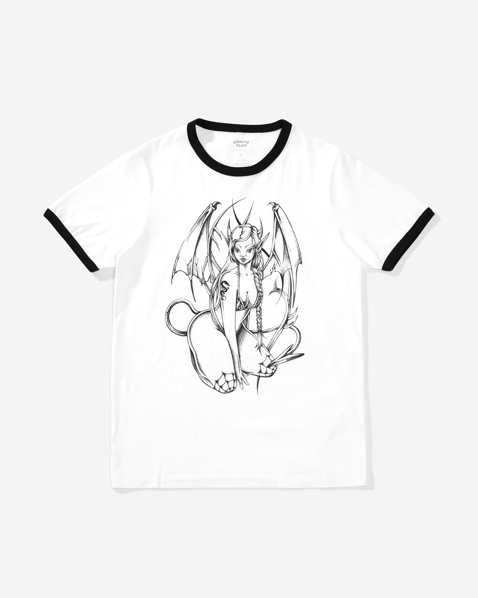Dragon Girl Ringer | T-Shirt White
