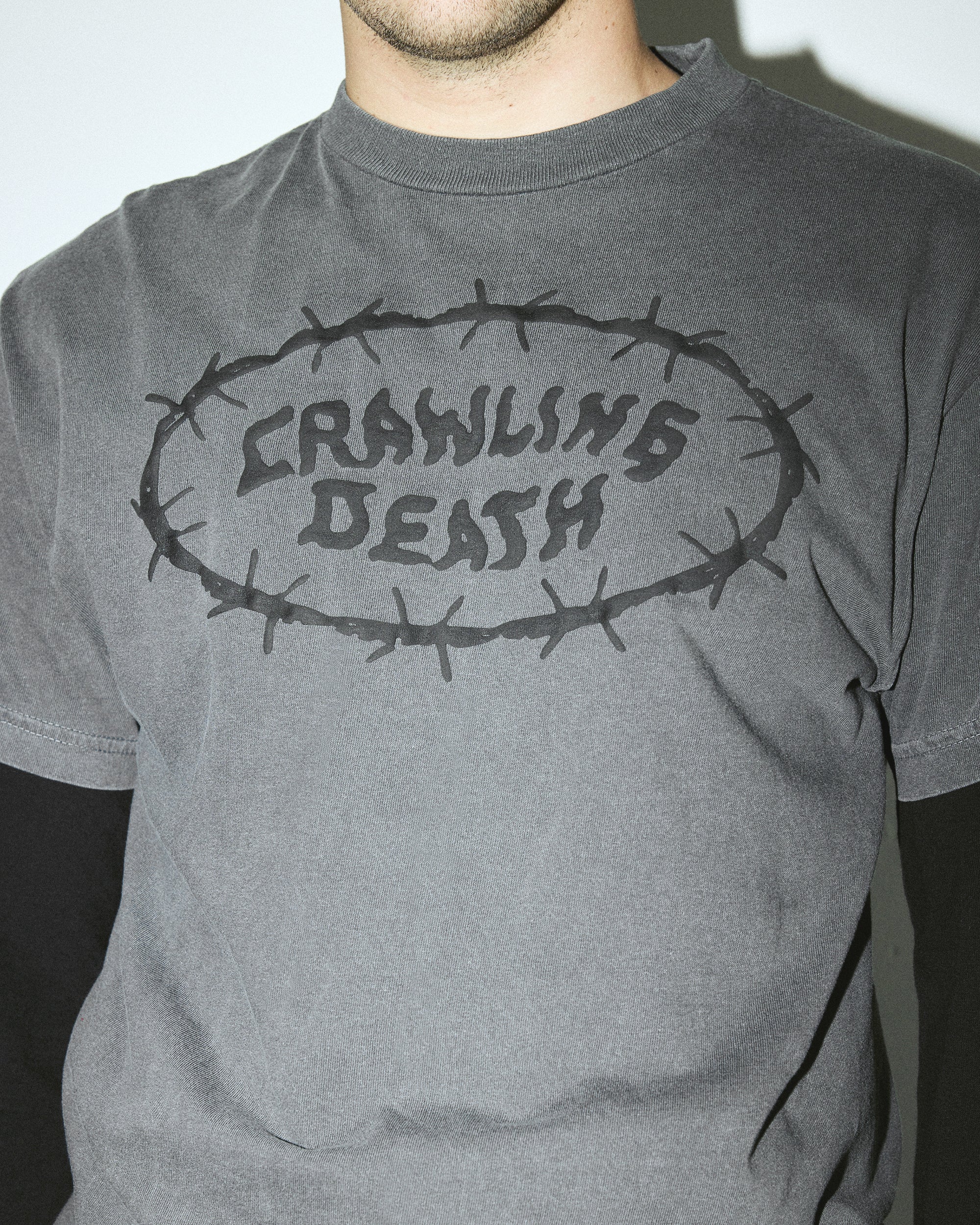 Barbed Logo T-Shirt | Washed Grey