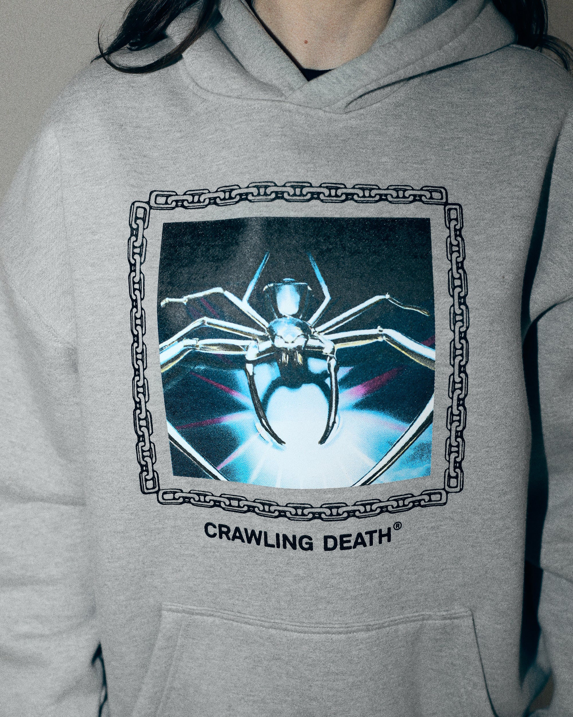 Chrome Spider Hood | Grey