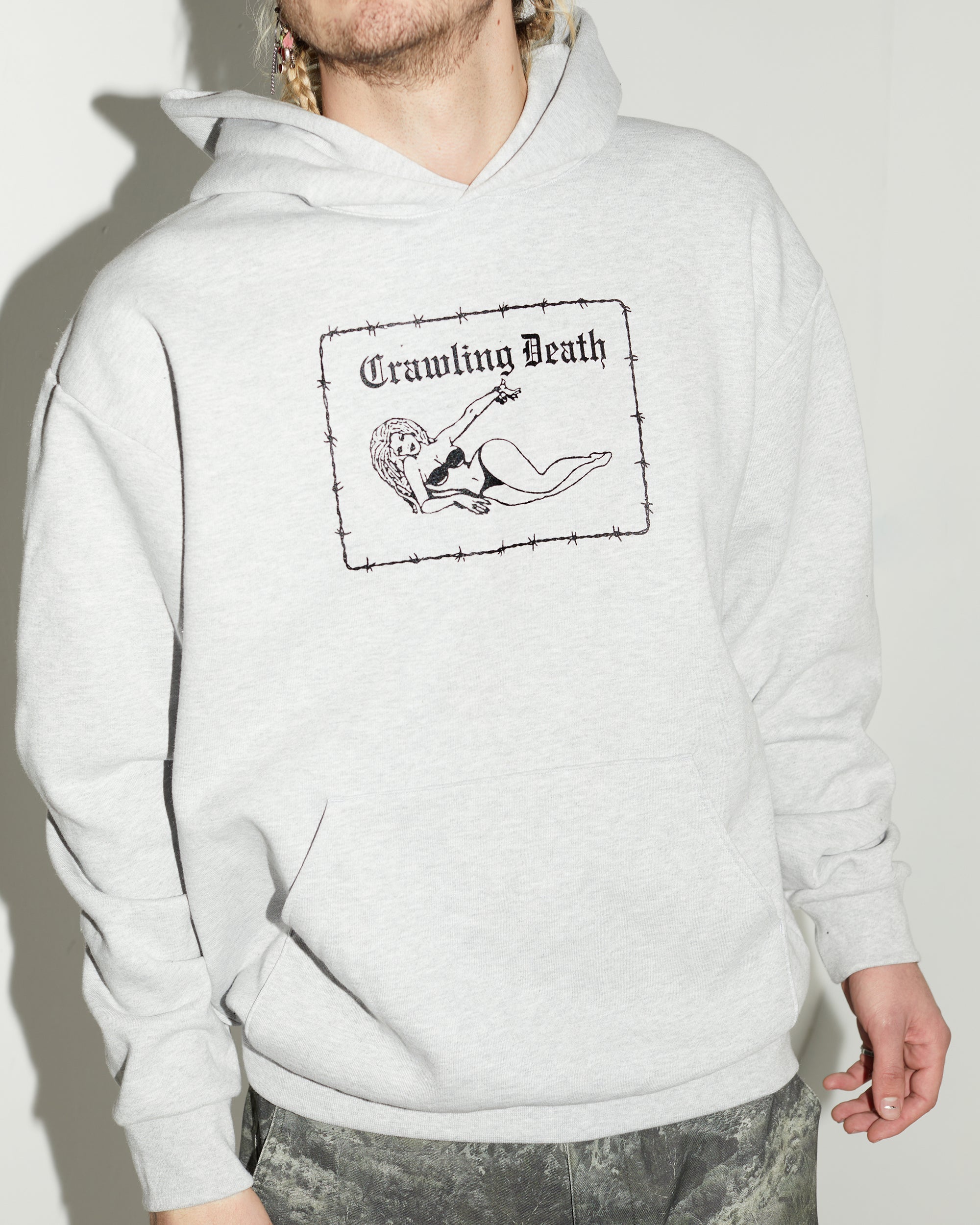 Barbed Girl Hood | Grey