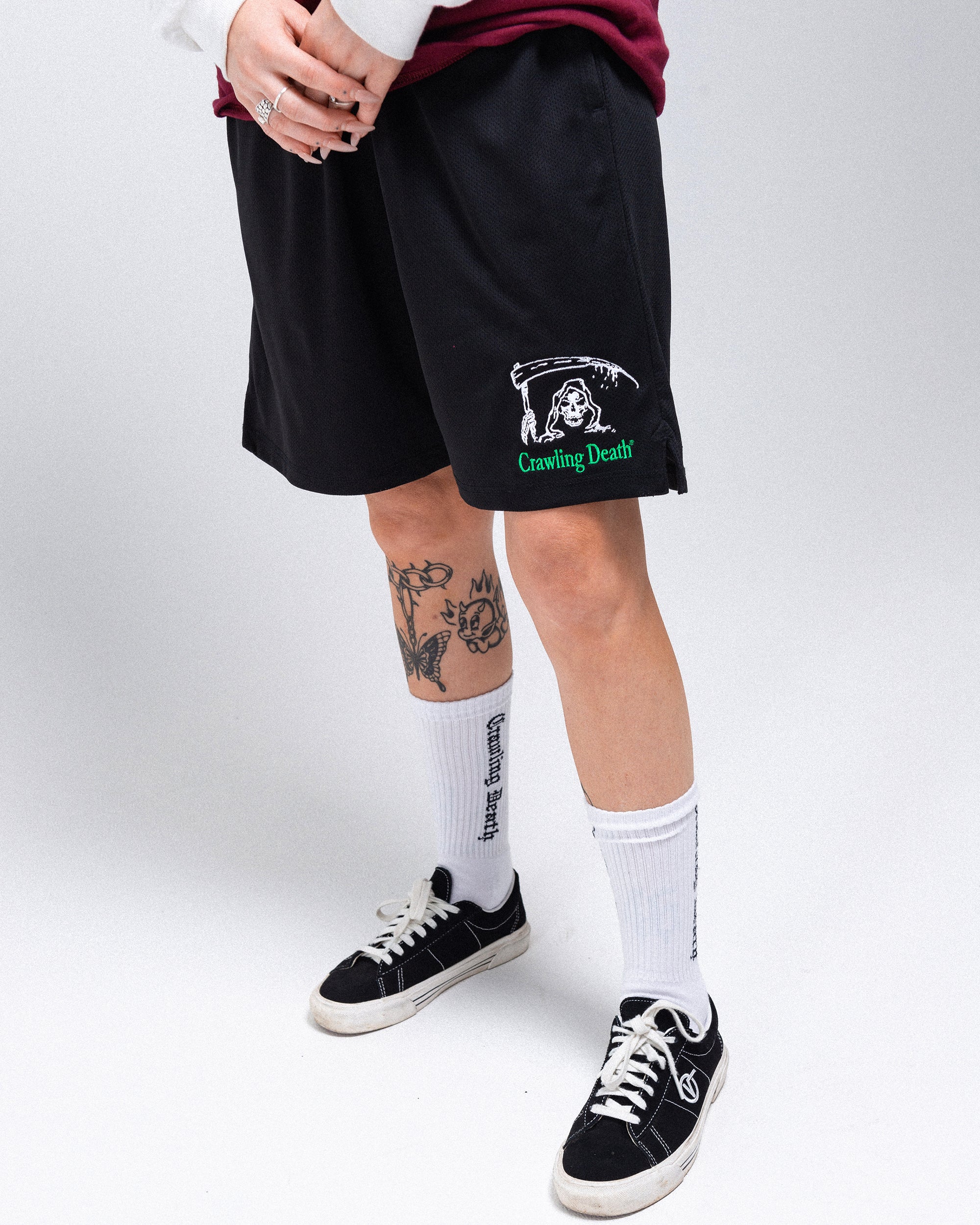 Reaper Logo Mesh Shorts