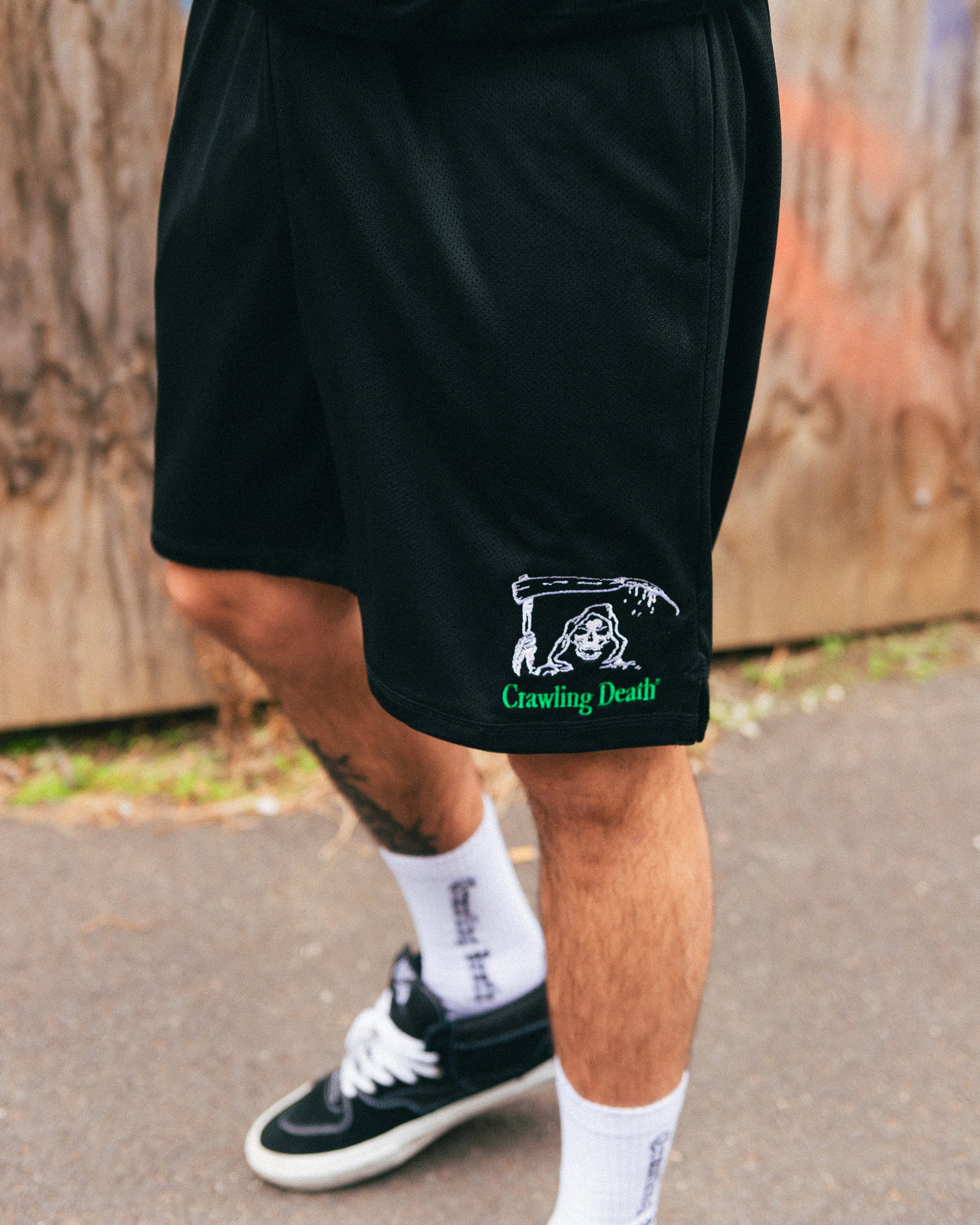 Reaper Logo Mesh Shorts