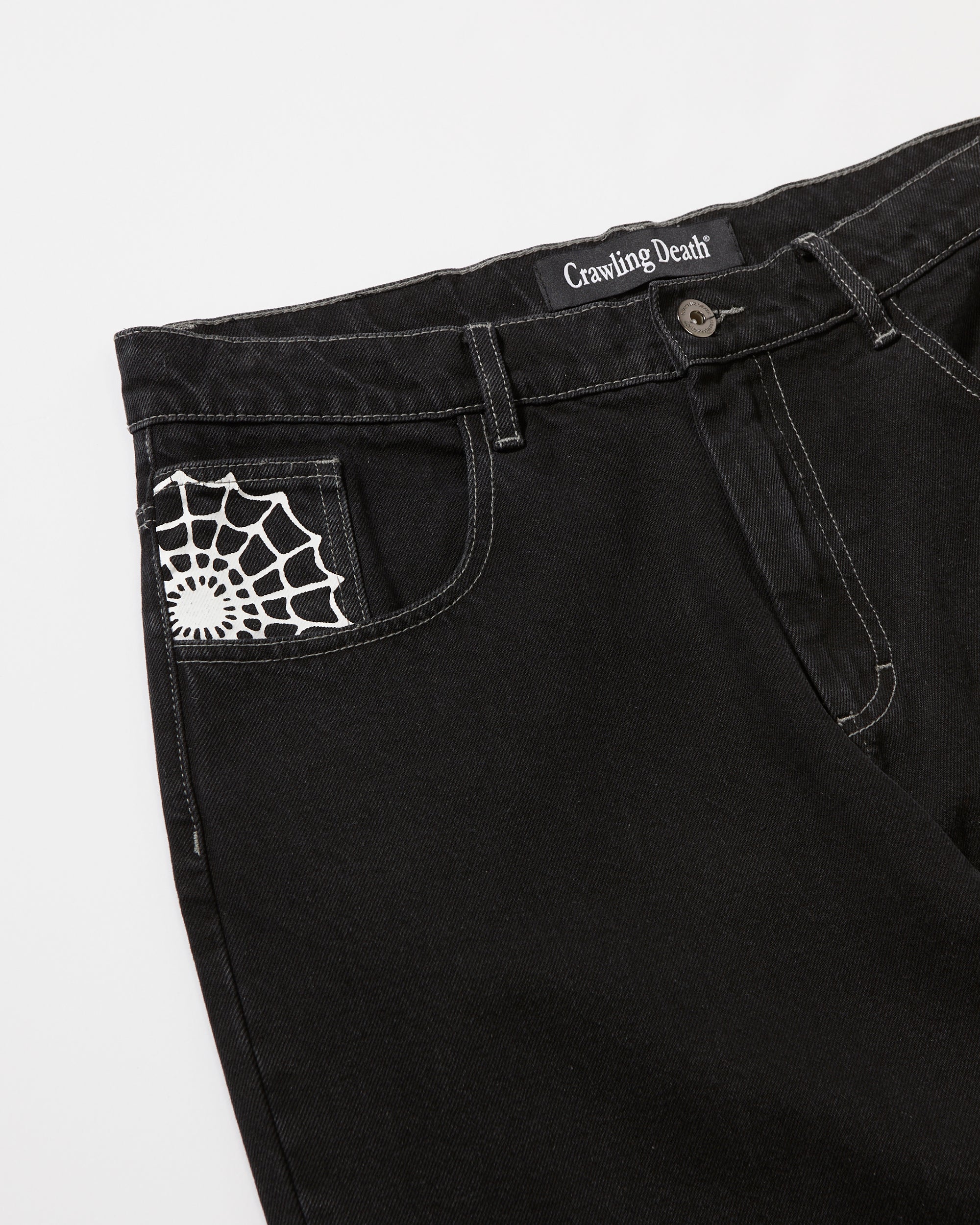 Web Denim Jeans Washed Black