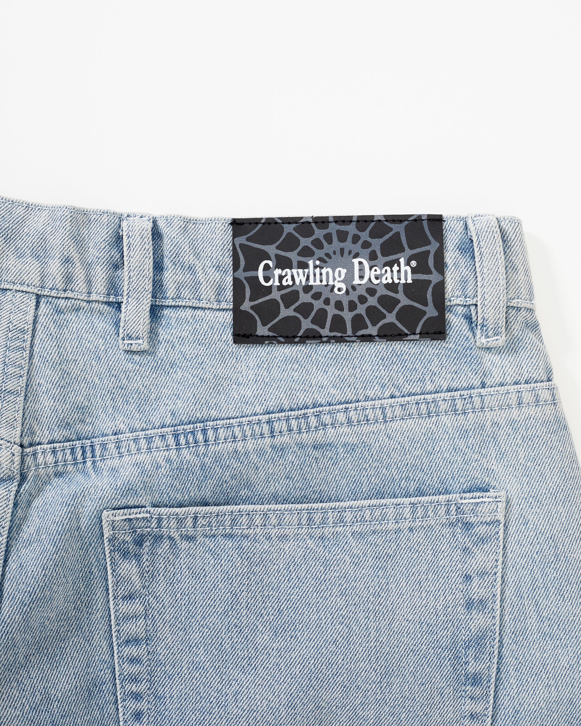 Web Denim Shorts | Light Blue