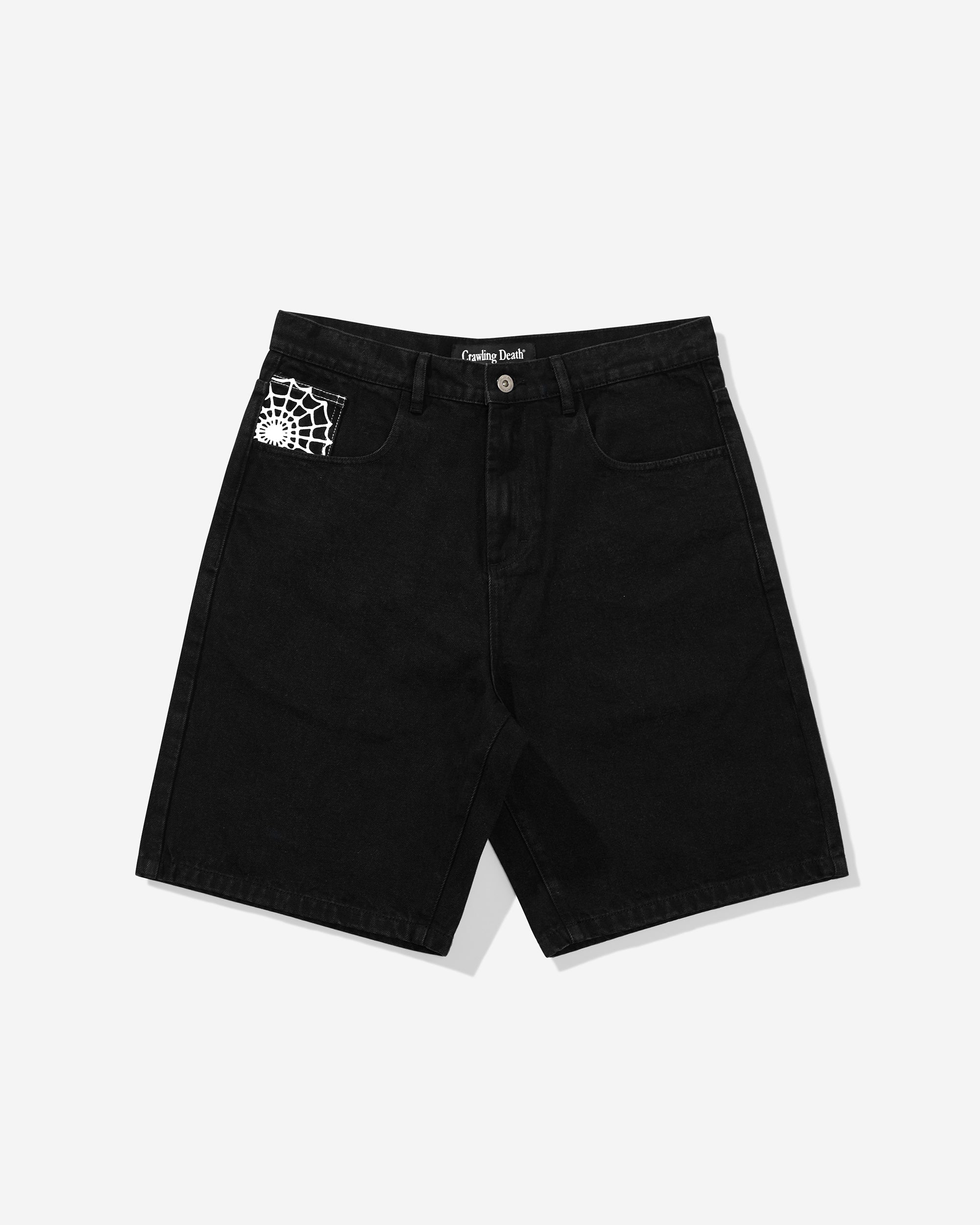 Web Denim Shorts | Black