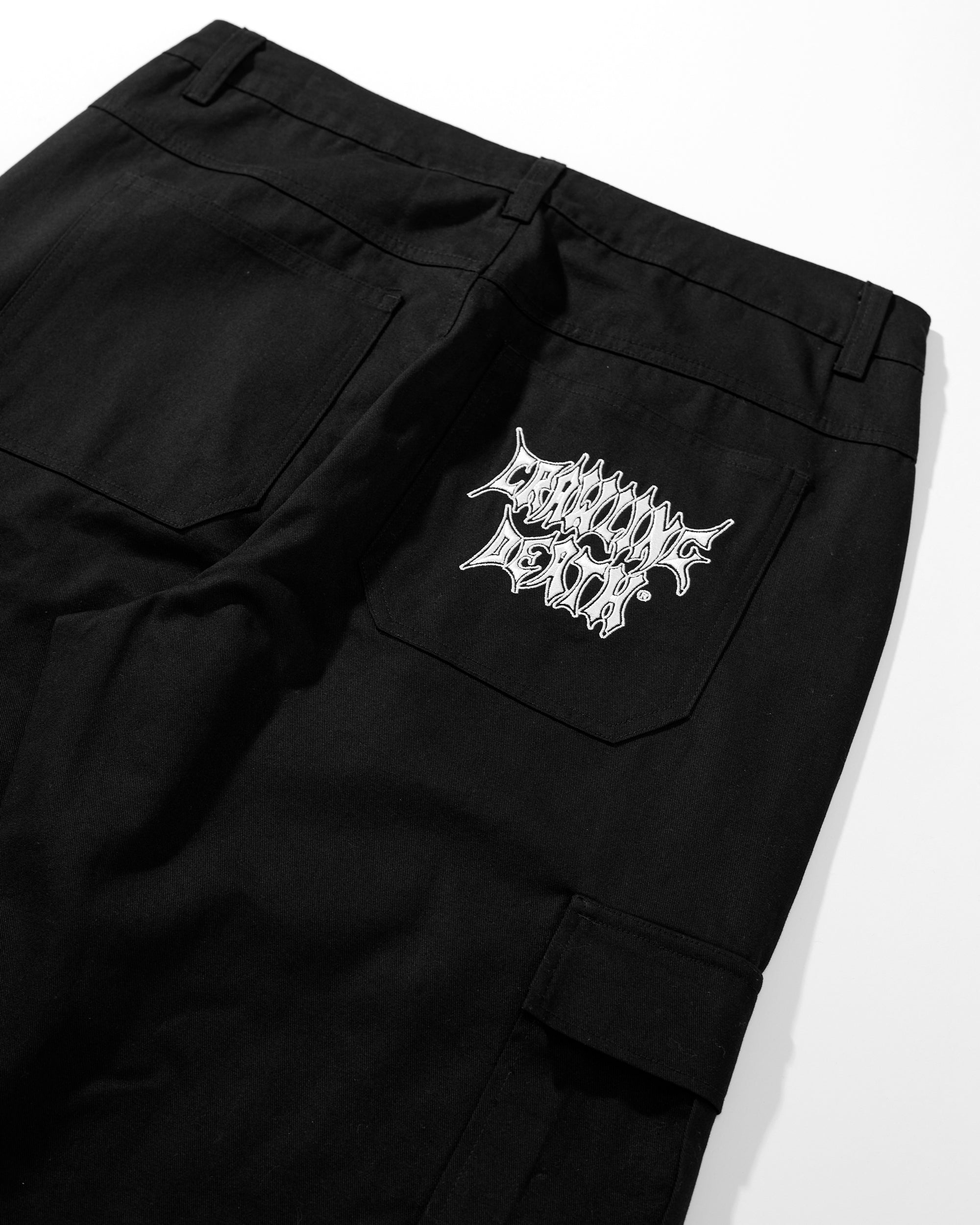 Metal Cargo Pants | Black | Crawling Death