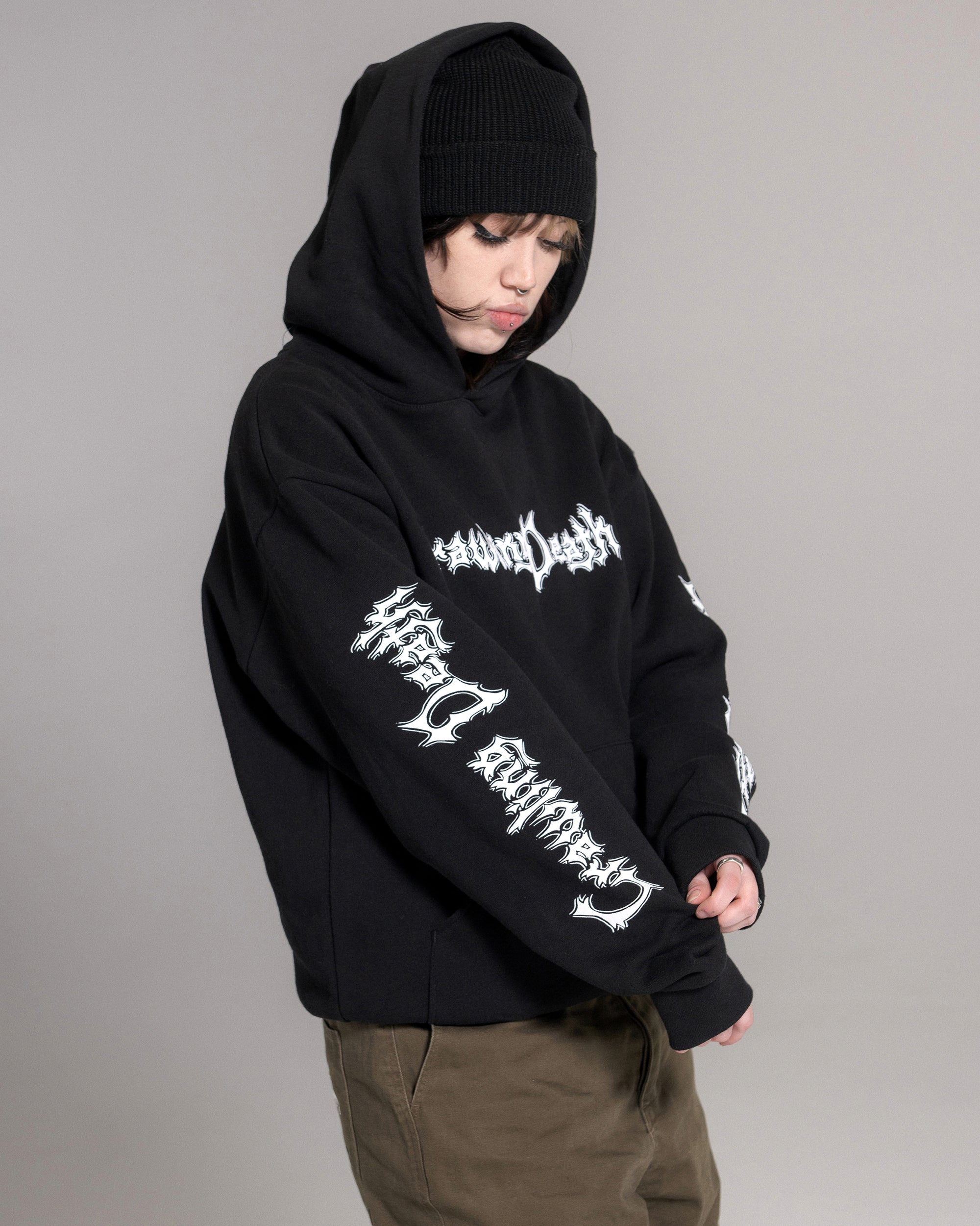 Death Rock Heavy Hood | Black