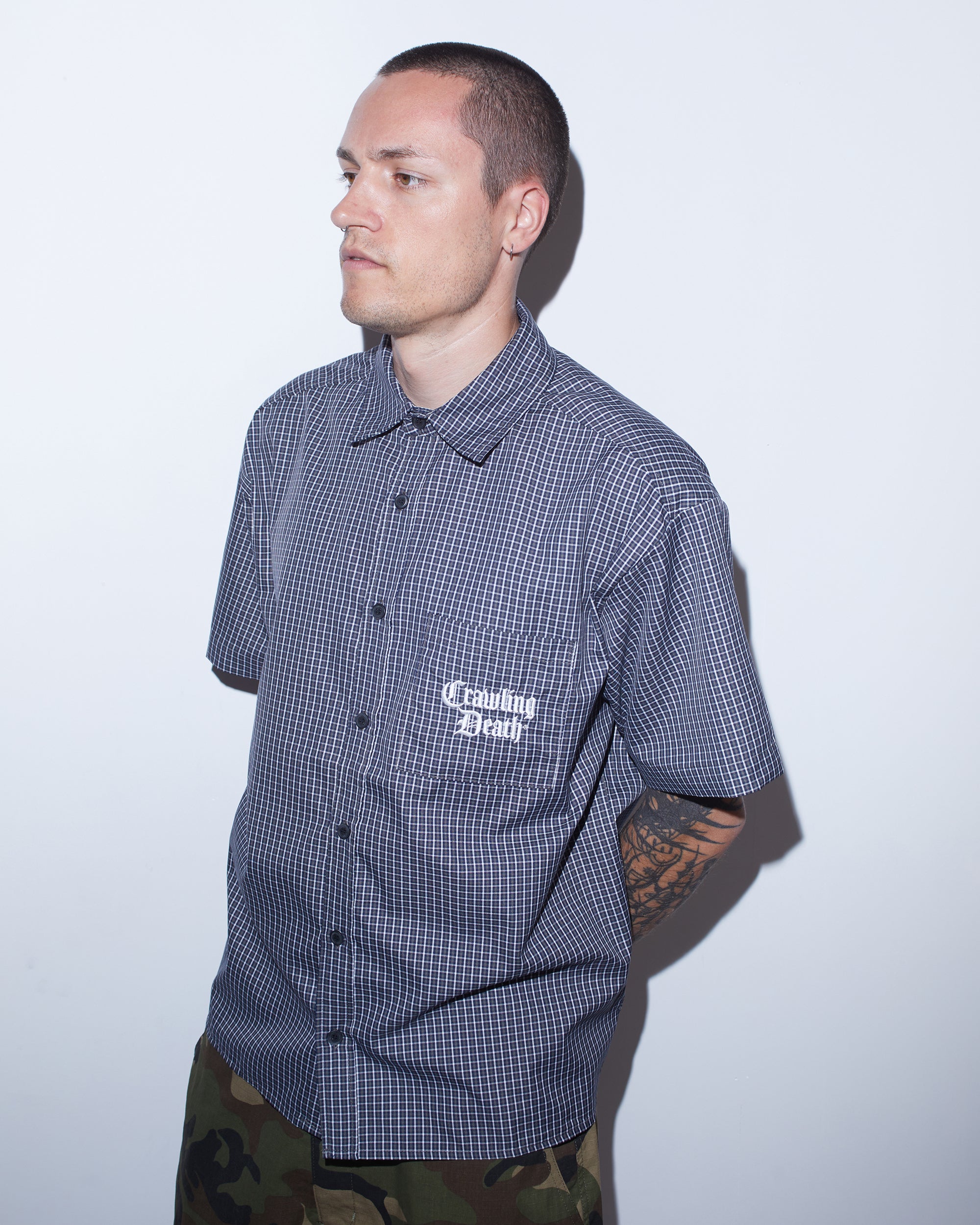 Crown logo Mini Check Shirt