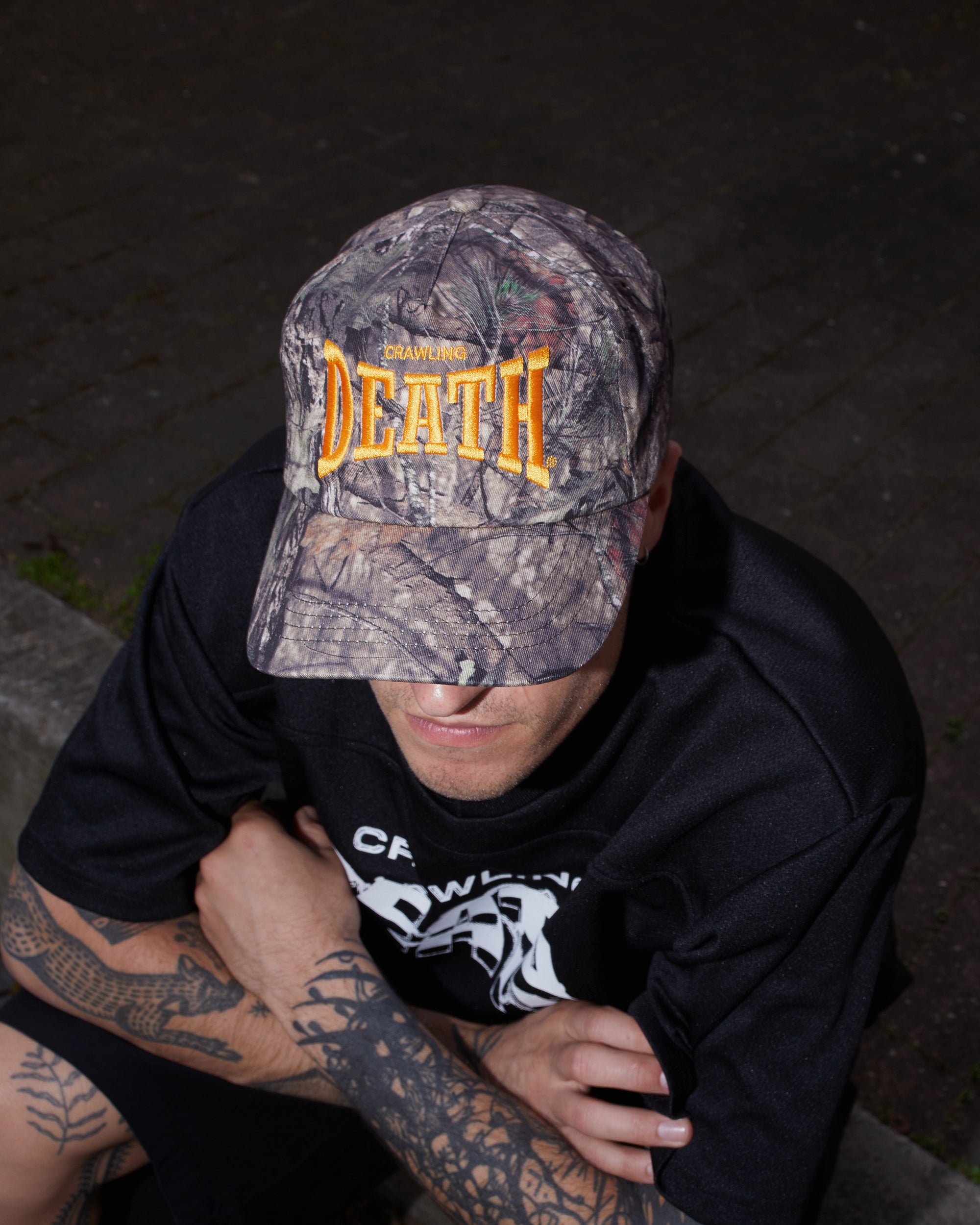 Curve Logo Cap | Camo & Orange