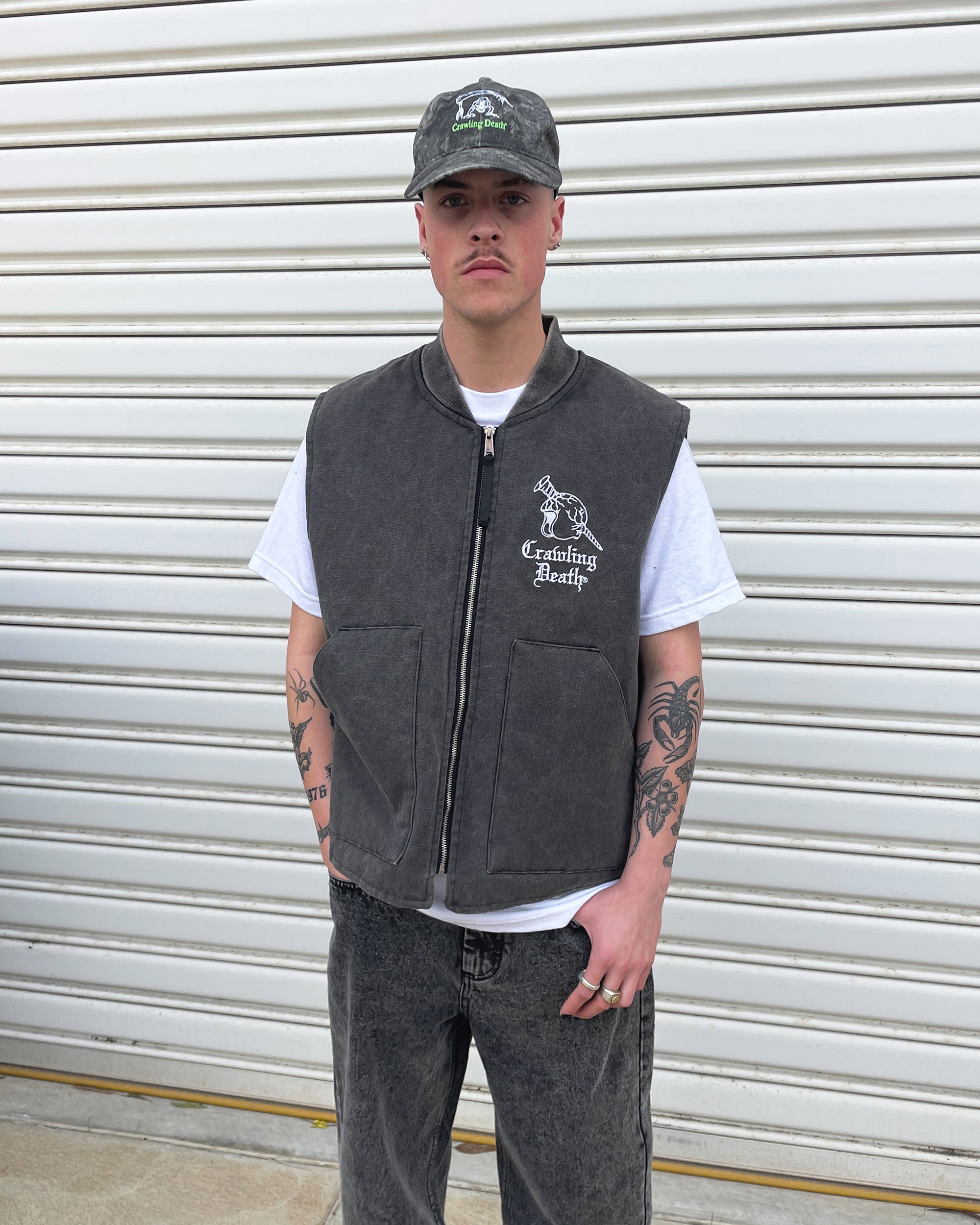 Helmet Screw Canvas Vest | Grey