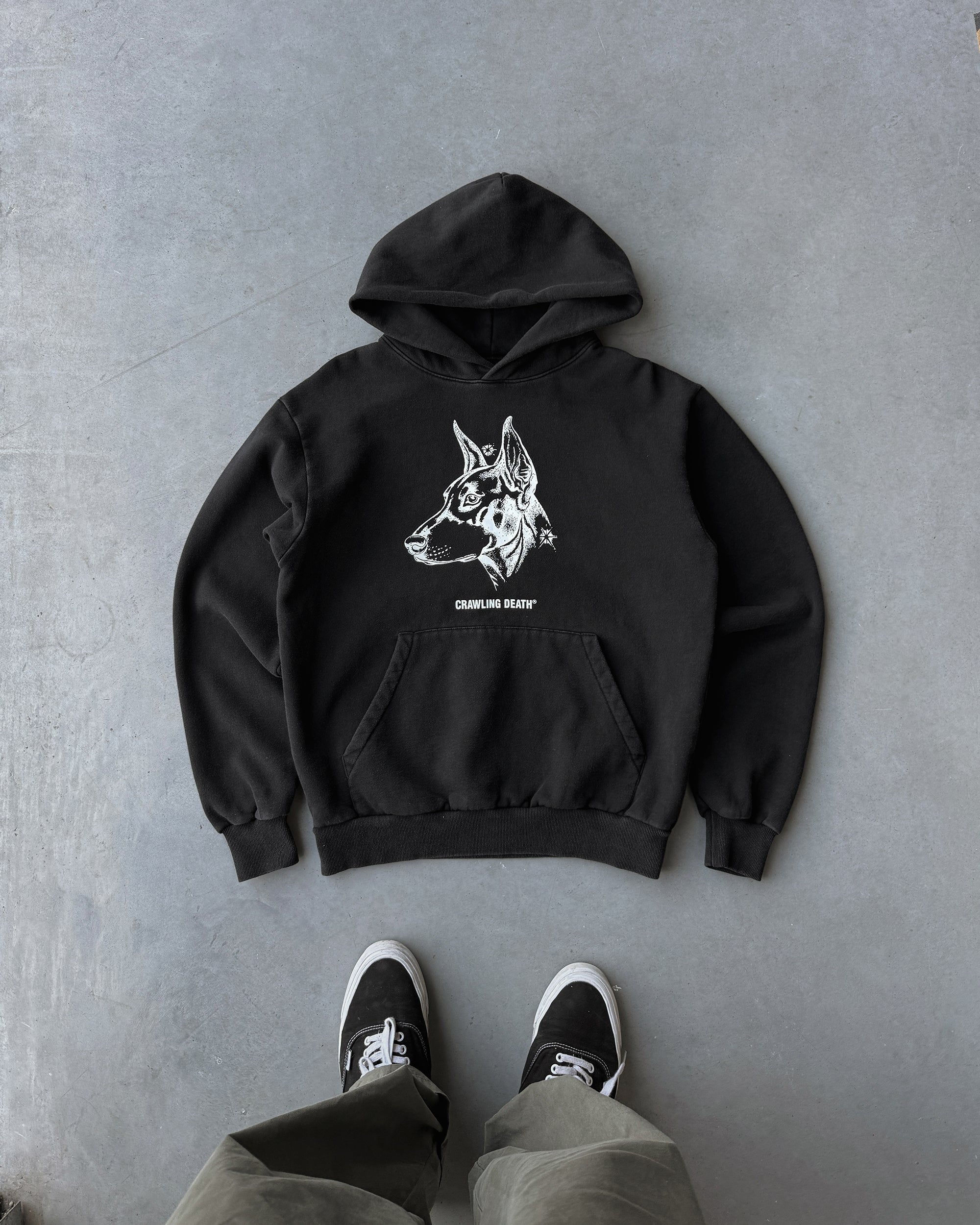 Dog Hood Washed Black | Spider Sinclair