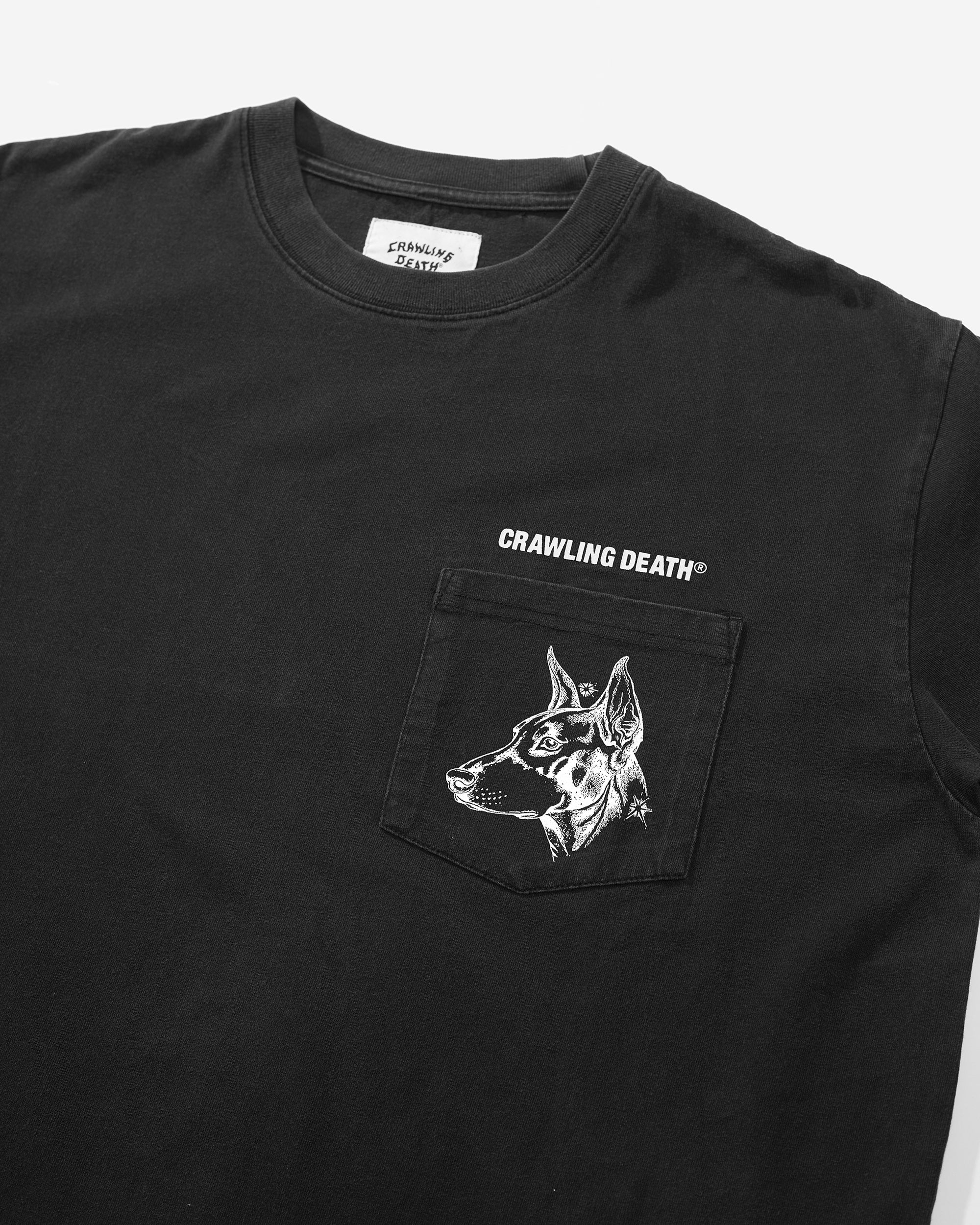 Dog Pocket Tee Washed Black | Spider Sinclair