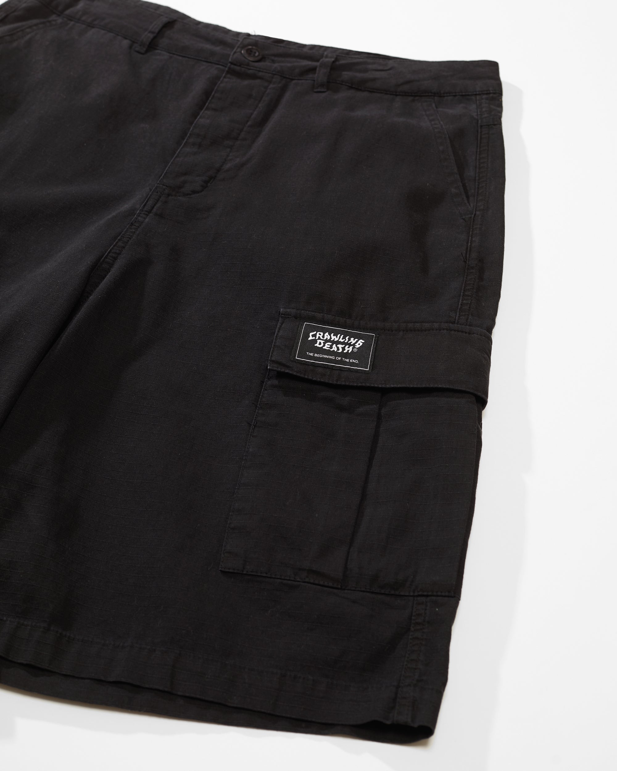Ripstop Cargo Shorts | Washed Black